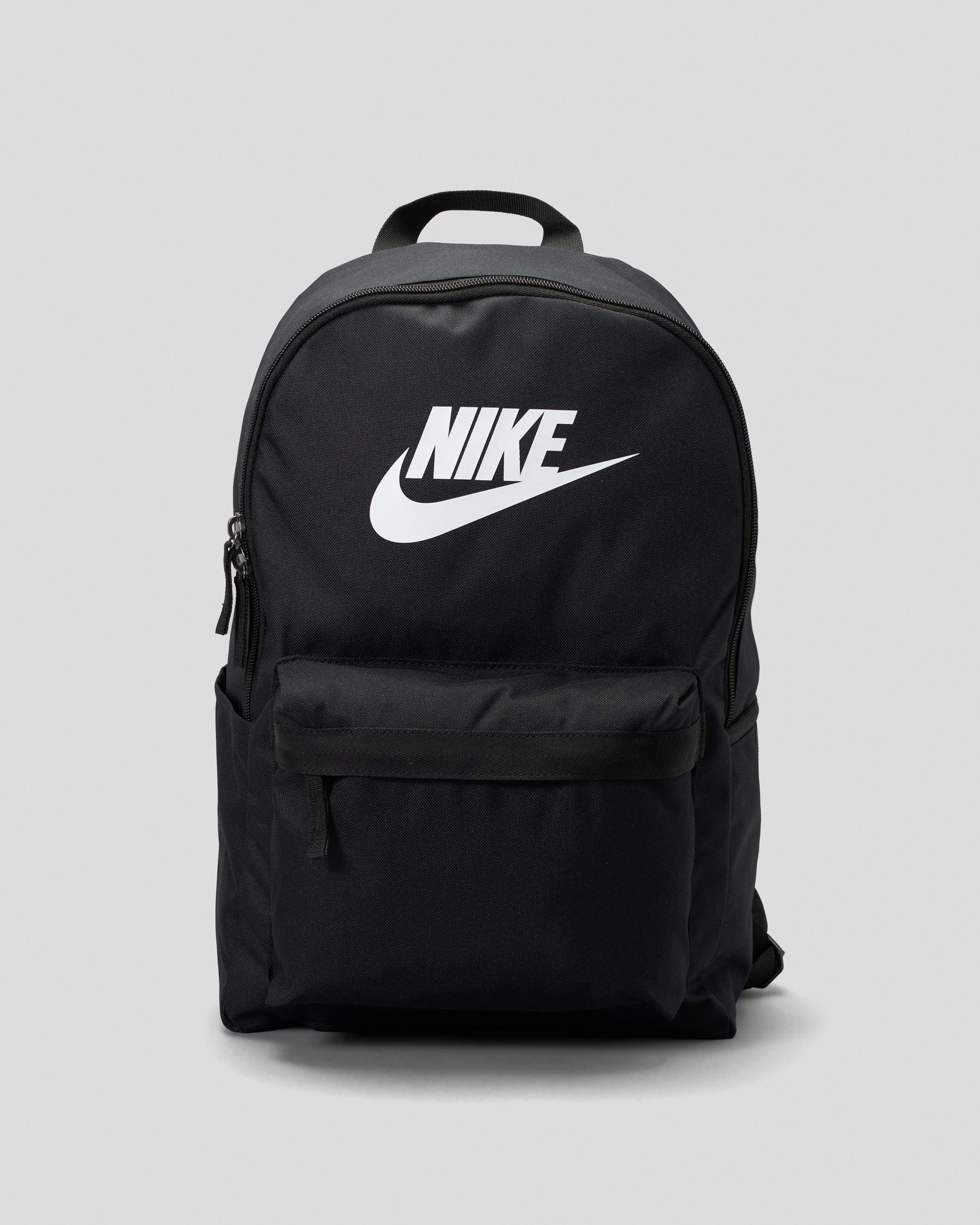 Shop Nike Heritage Backpack In Black/black/white - Fast Shipping & Easy ...