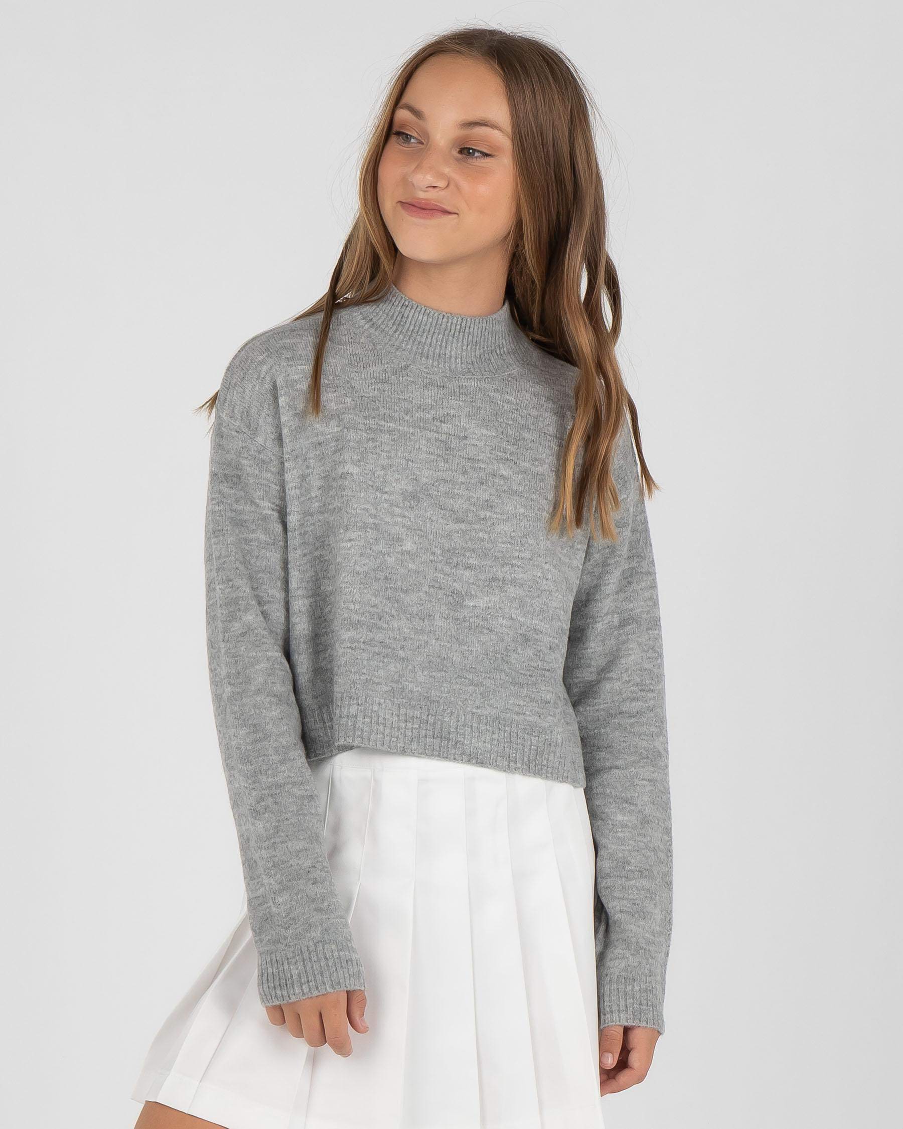 Shop Ava And Ever Girls' Gigi Knit In Grey Marle - Fast Shipping & Easy ...