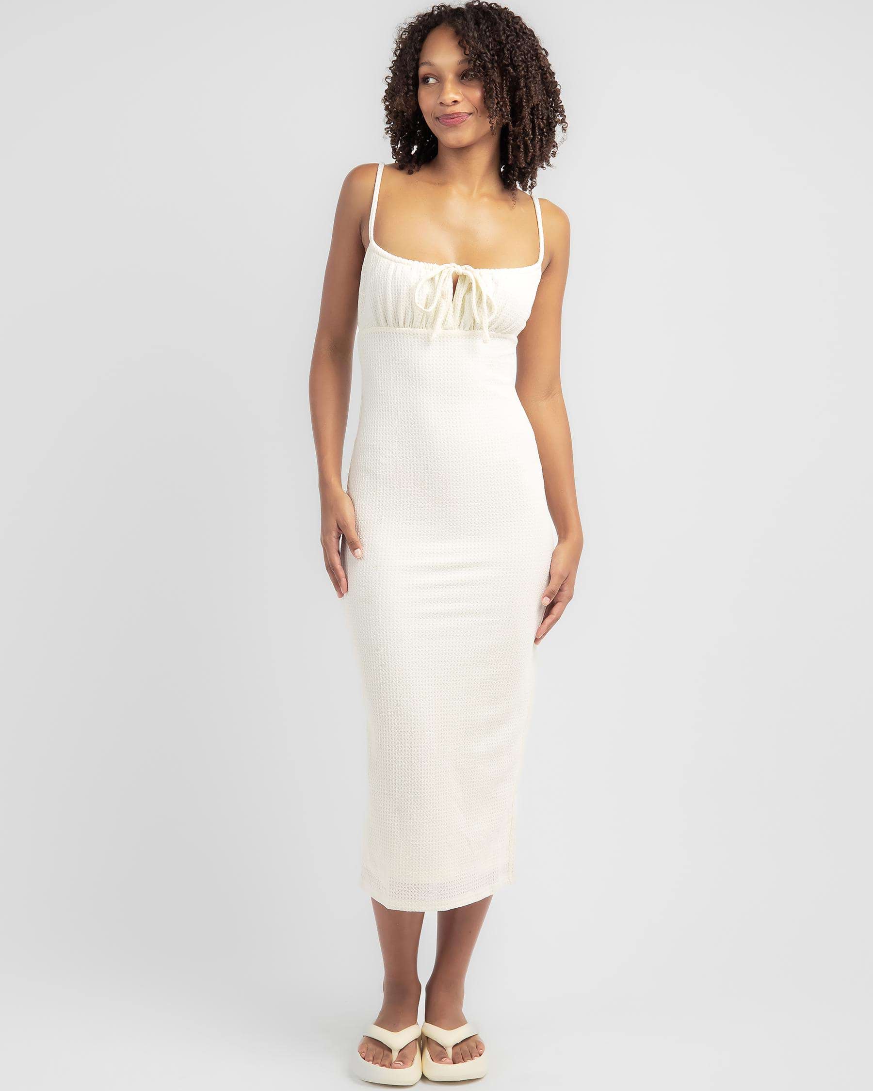 Luvalot Sora Midi Dress In White - FREE* Shipping & Easy Returns - City ...