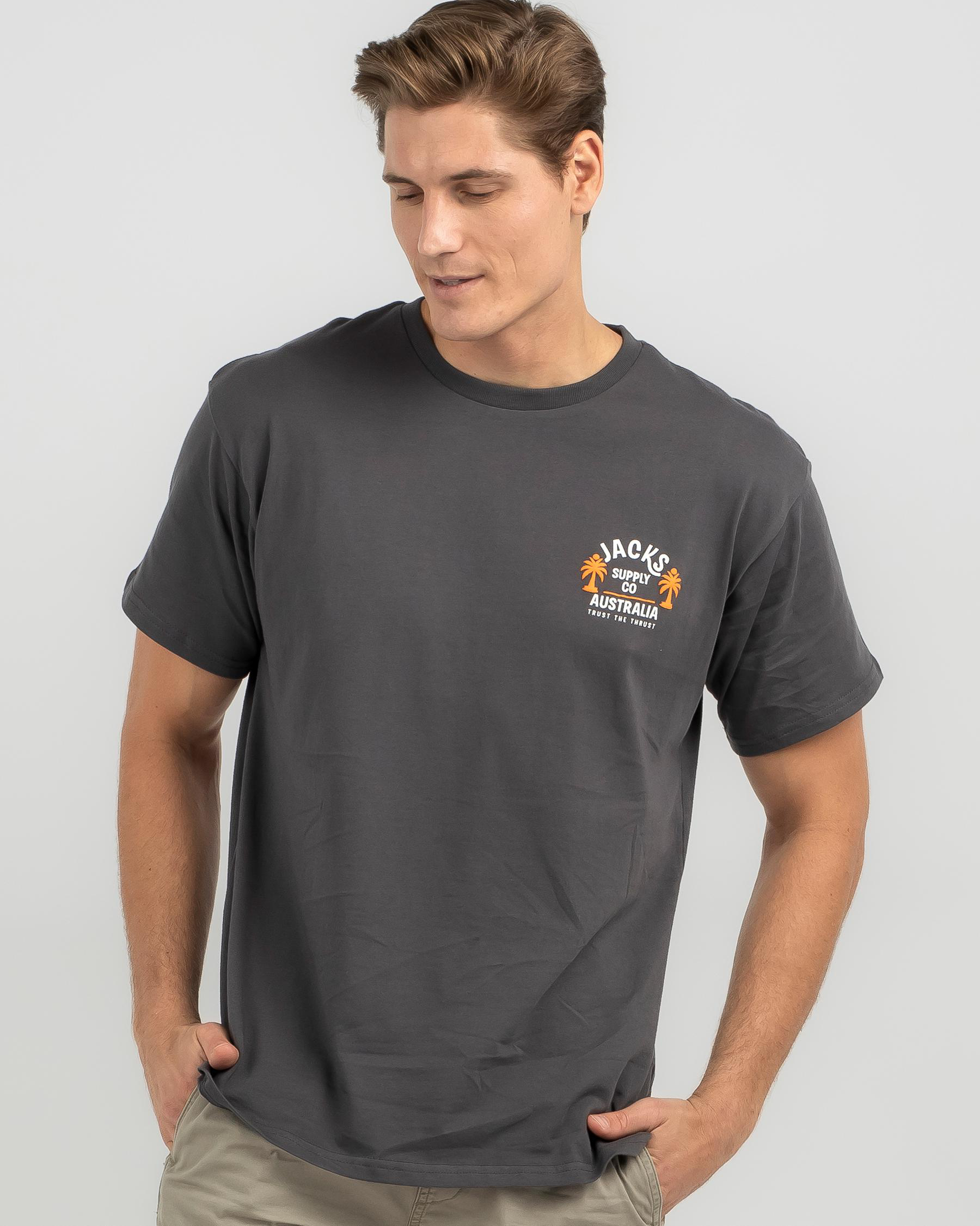 Shop Jacks Coastal T-Shirt In Charcoal - Fast Shipping & Easy Returns ...