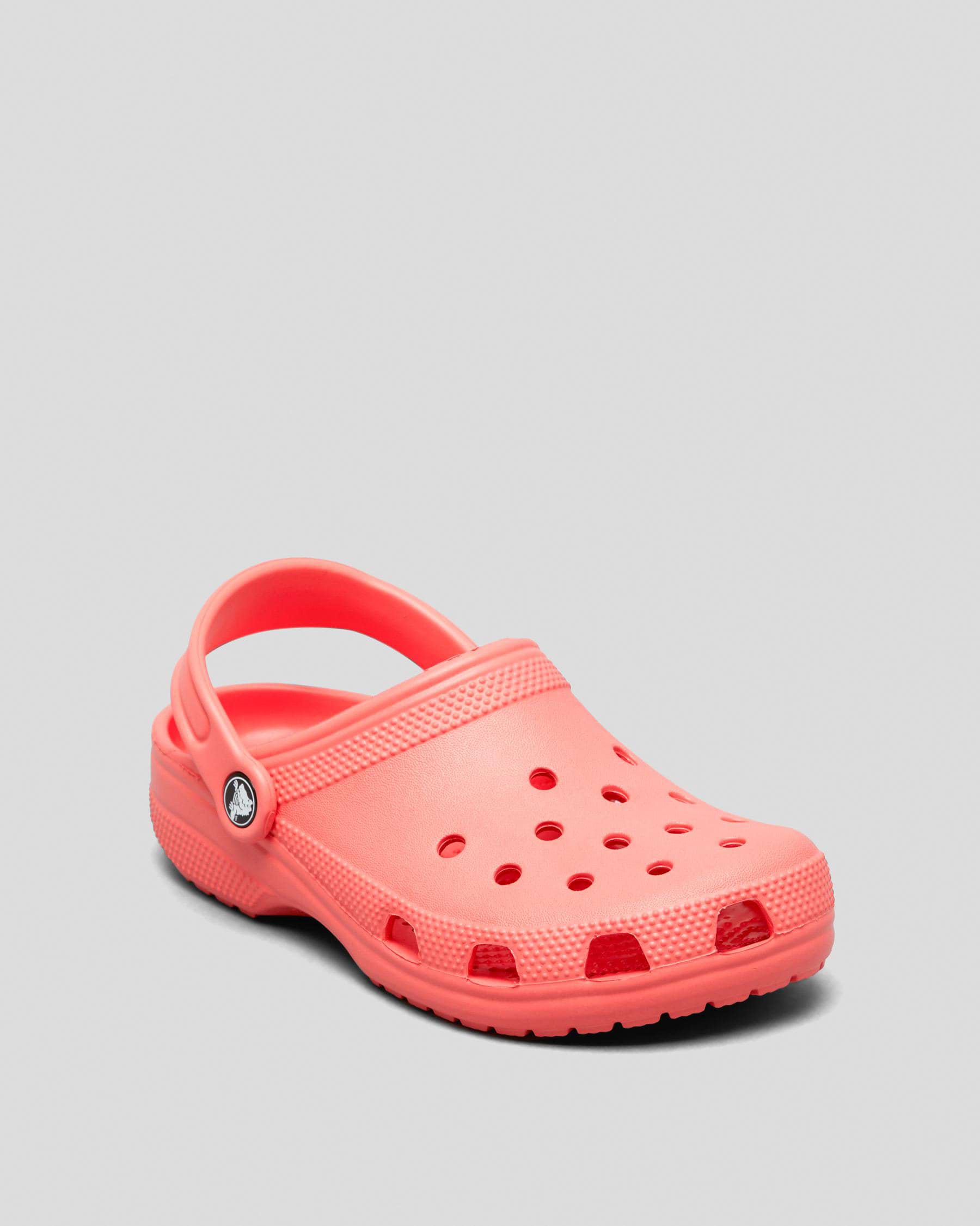 Shop Crocs Kids' Classic Clogs In Neon Watermelon - Fast Shipping ...