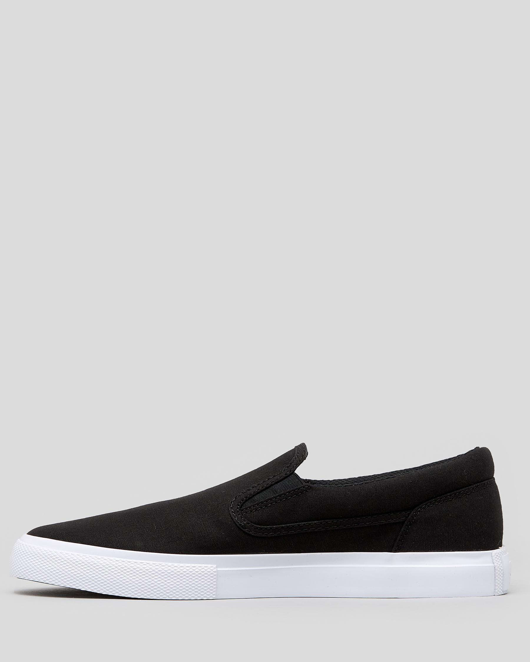 Shop DC Shoes Manual Slip-On Shoes In Black/white - Fast Shipping ...