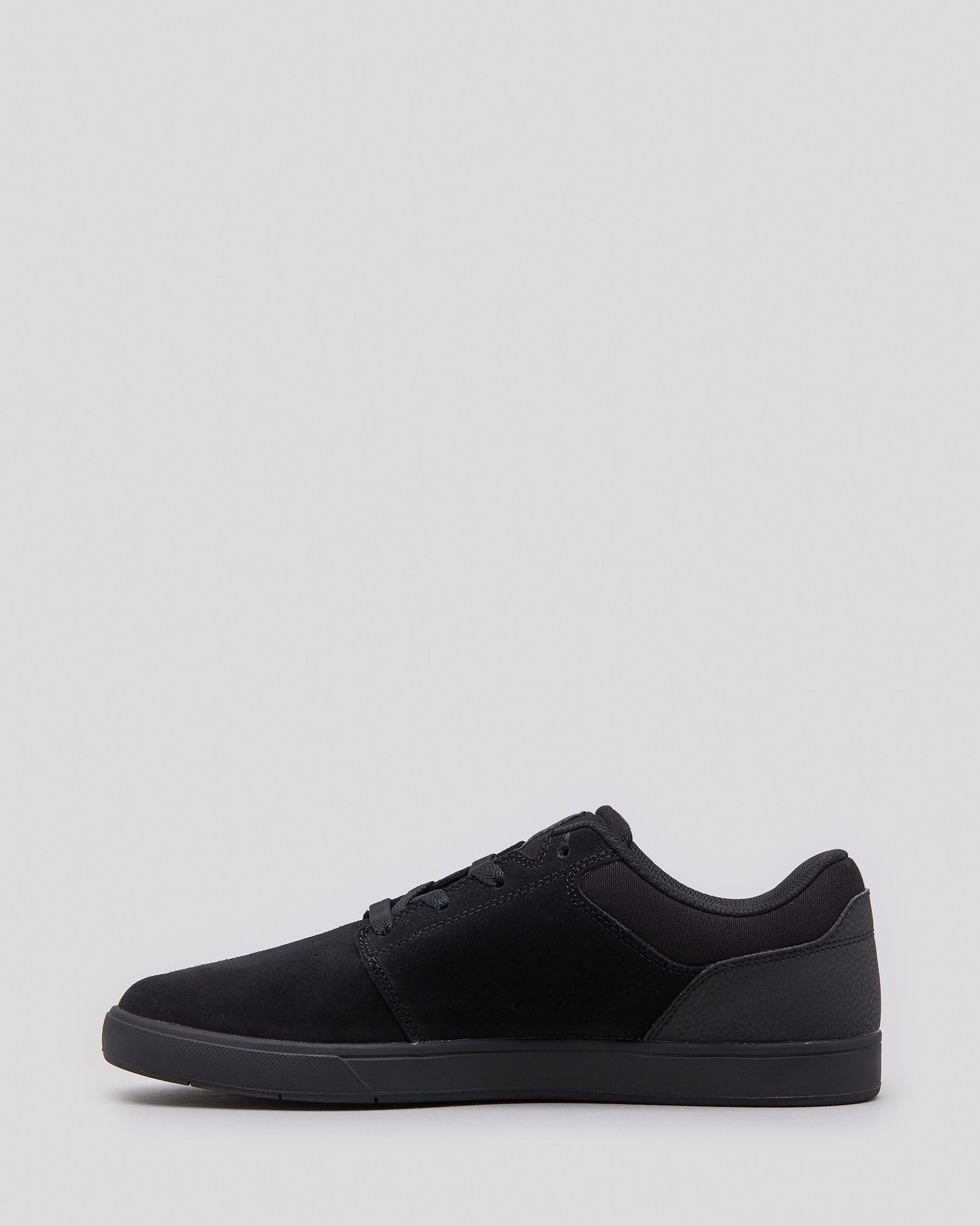 Shop DC Shoes Crisis 2 Shoes In Black/black/black - Fast Shipping ...