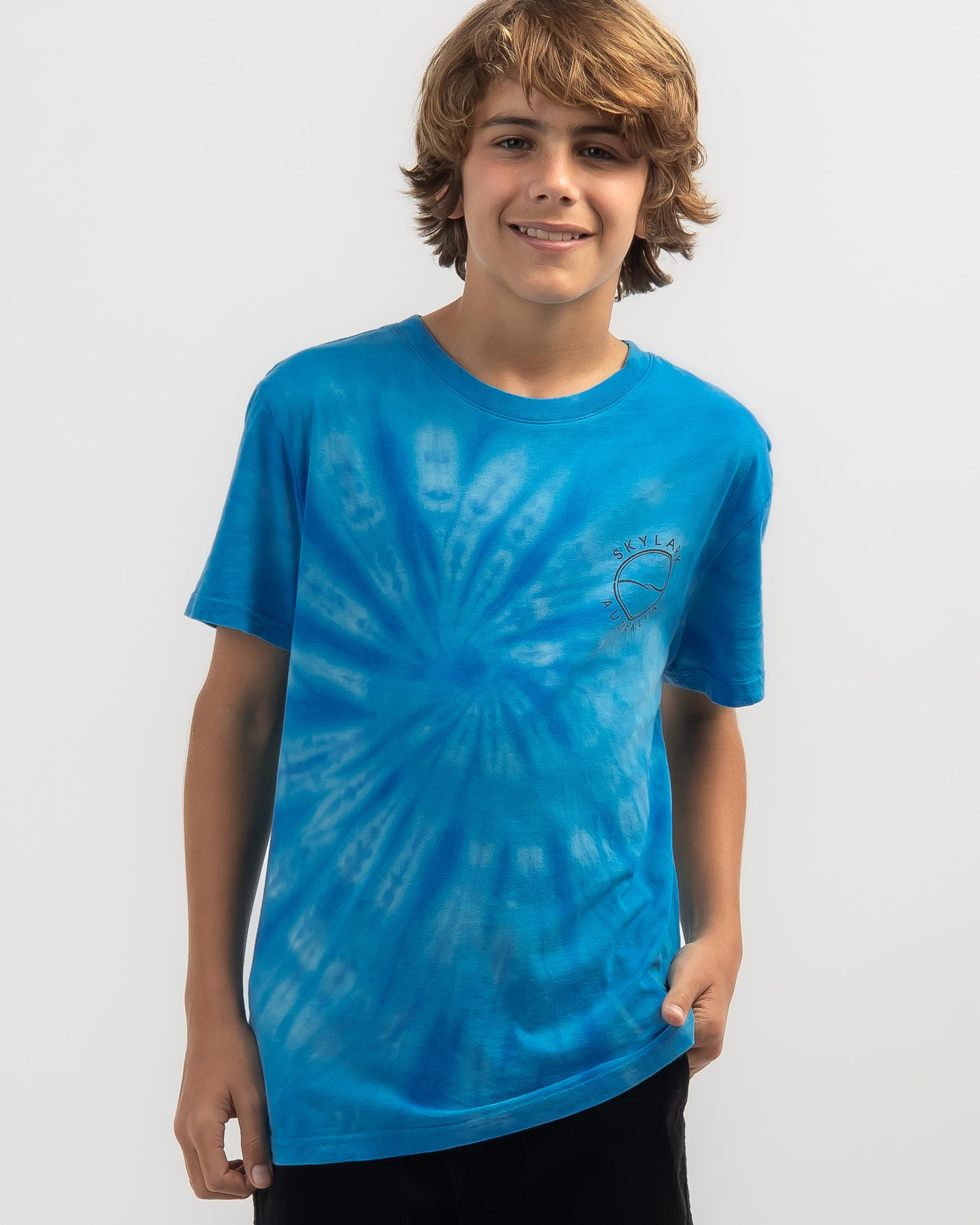 Shop Skylark Boys' Journey T-Shirt In Blue Tie Dye - Fast Shipping ...