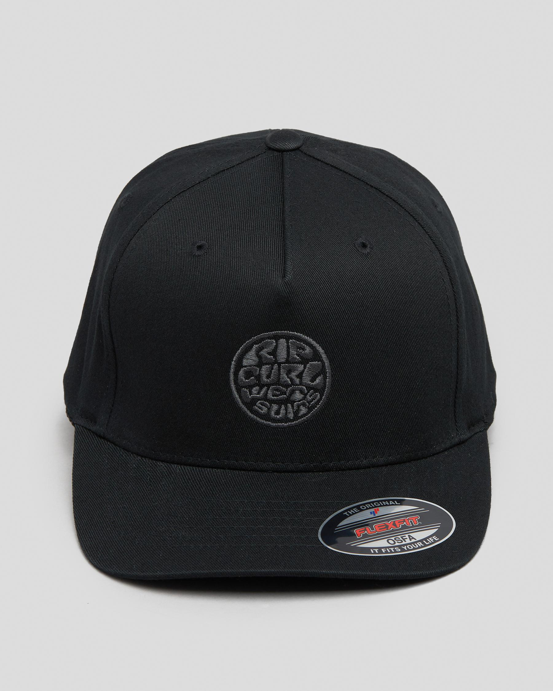 Rip Curl Icons Eco Flexfit Cap In Black/grey - FREE* Shipping & Easy ...