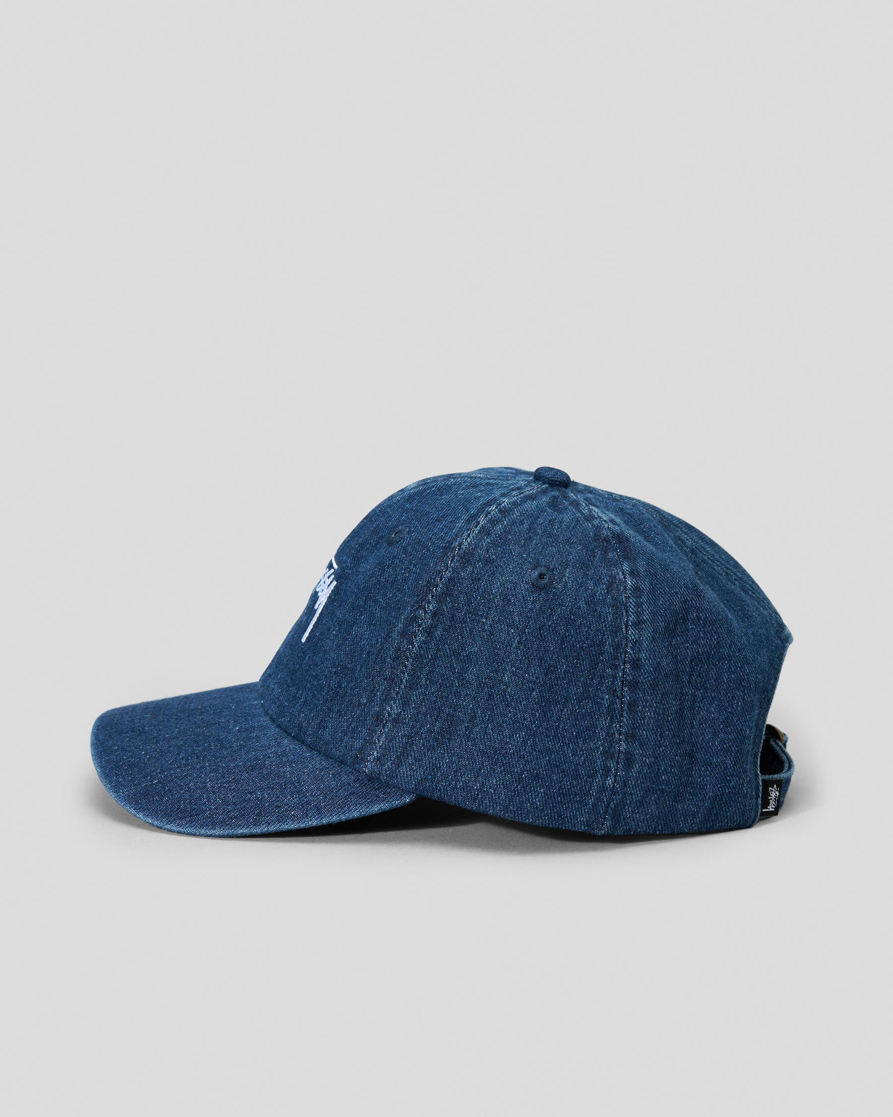 Shop Stussy Stock Low Pro Cap In Washed Navy Denim - Fast Shipping ...