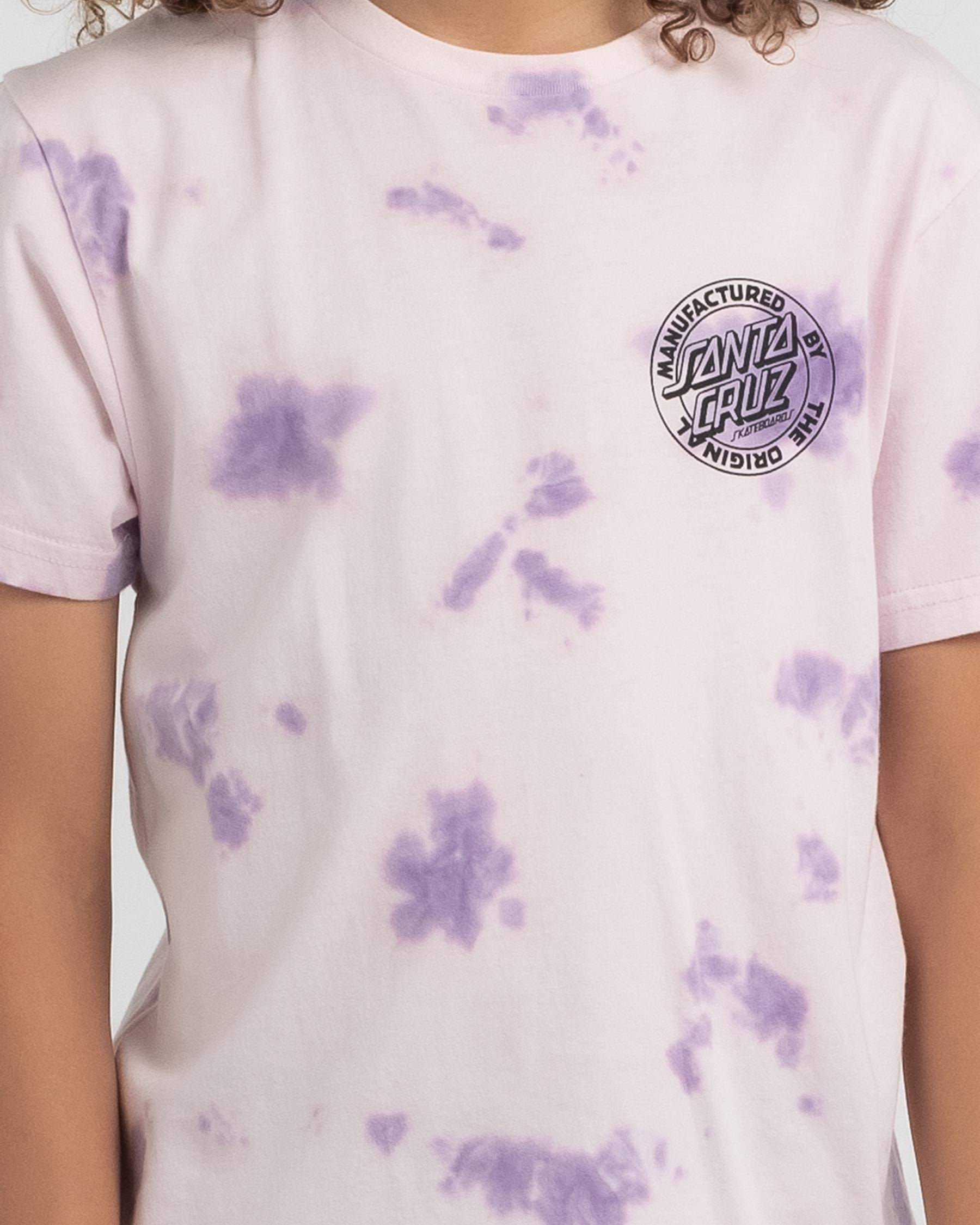 Shop Santa Cruz Boys' MFG Dot Tie Dye T-Shirt In Violet Td - Fast ...