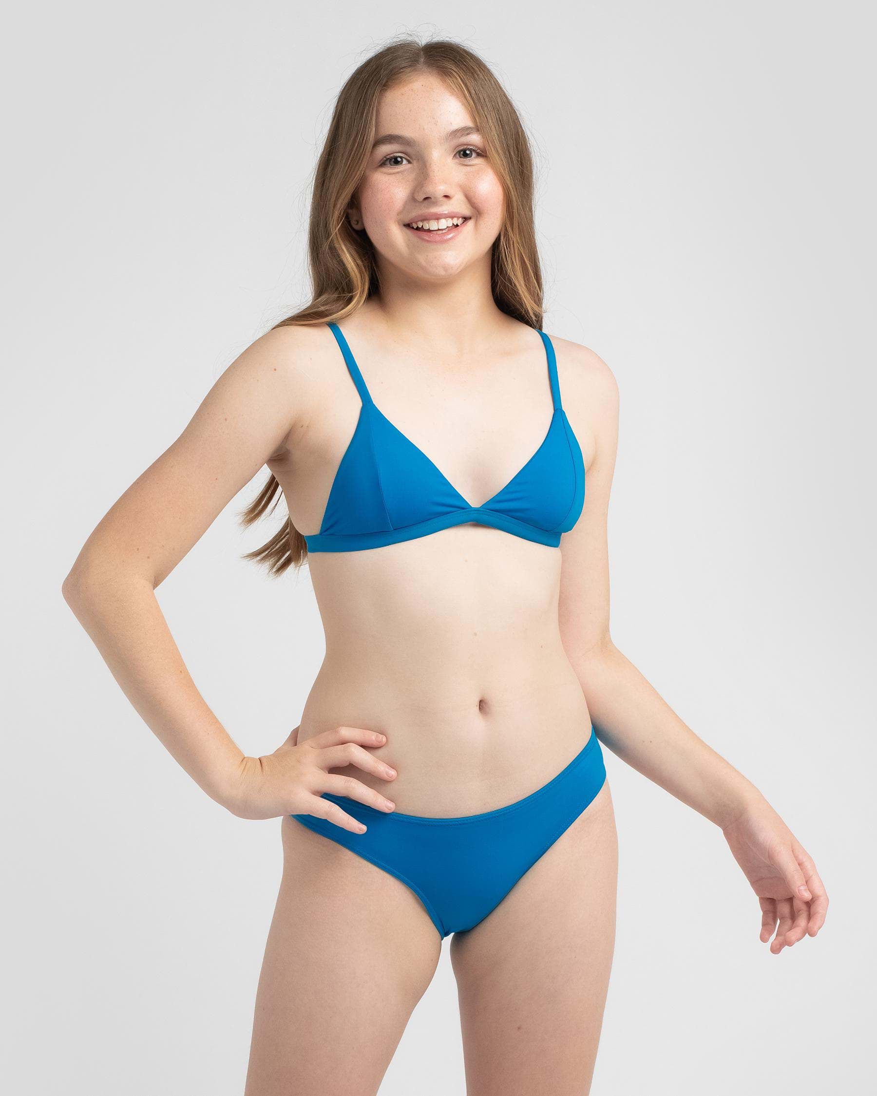 Shop Topanga Girls Jojo Bikini Set In Hawaii Blue Fast Shipping