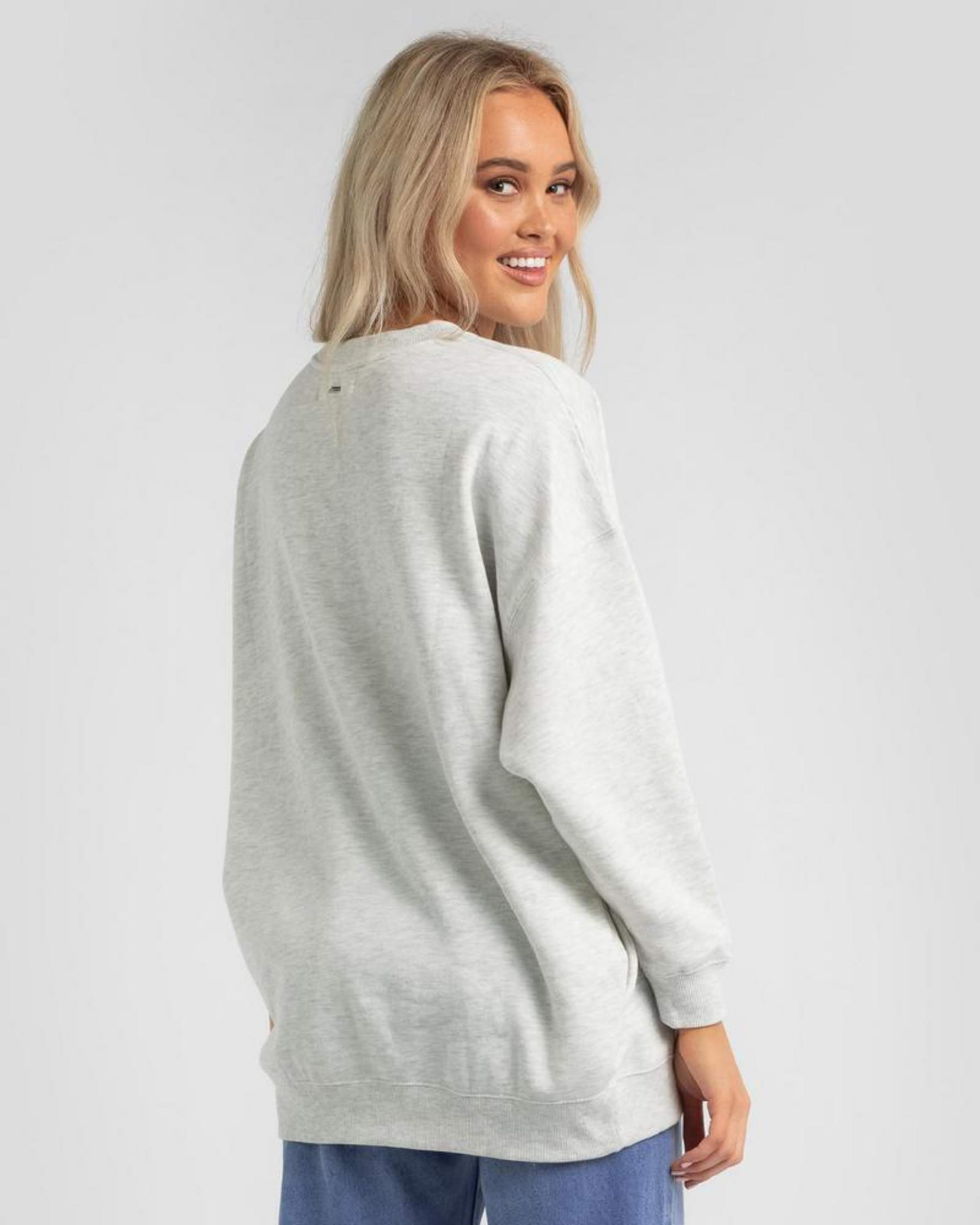 Shop Ava And Ever Zane Sweatshirt In Snow Marle - Fast Shipping & Easy ...