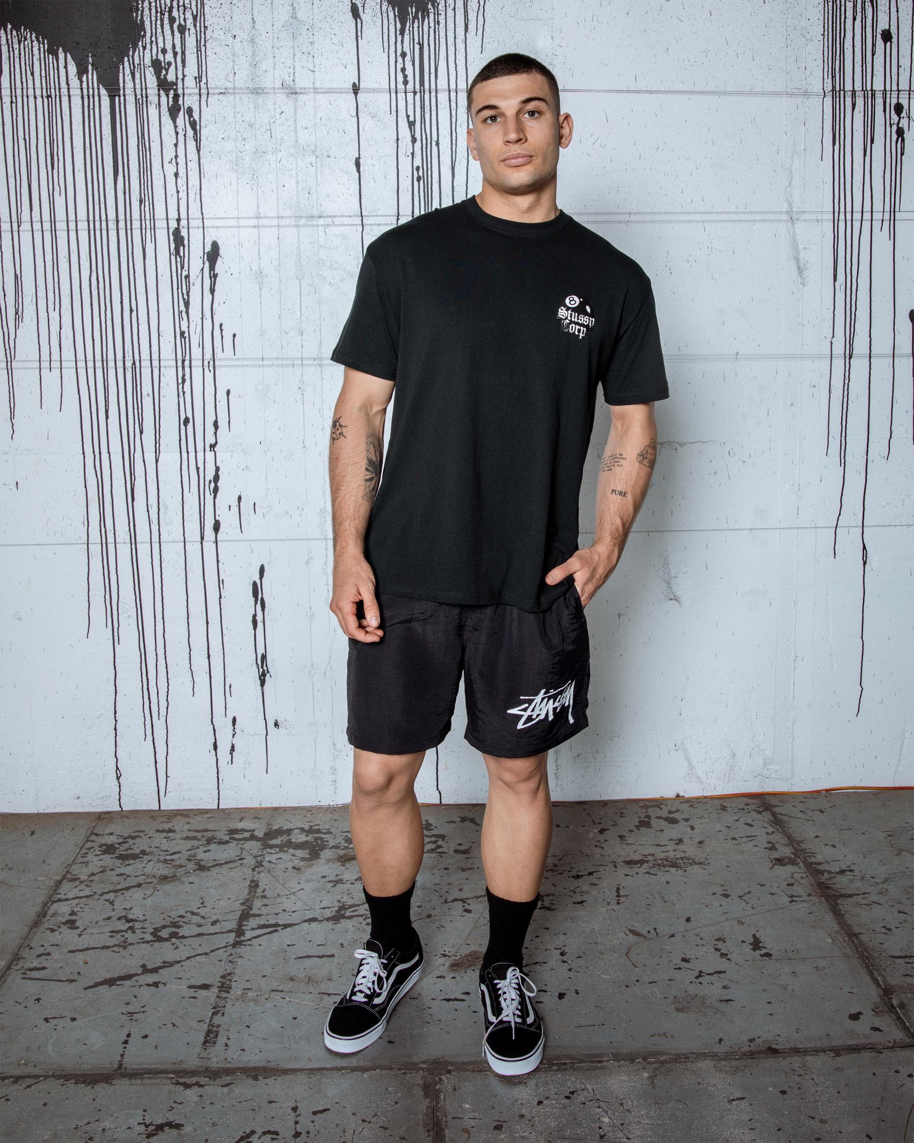 Stussy Big Stock Board Shorts In Black - Fast Shipping & Easy Returns ...