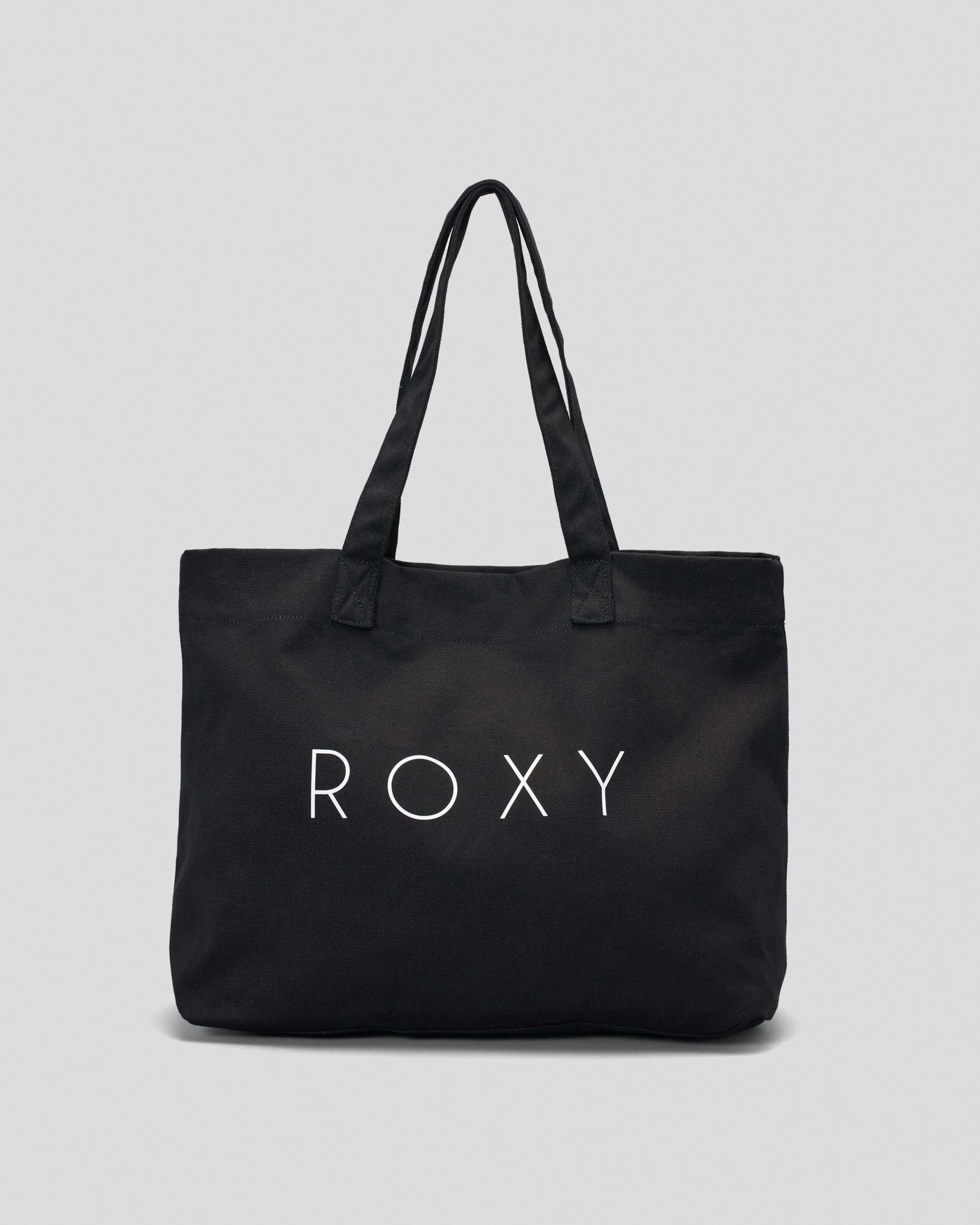 Shop Roxy Go For It Beach Bag In Anthracite - Fast Shipping & Easy ...