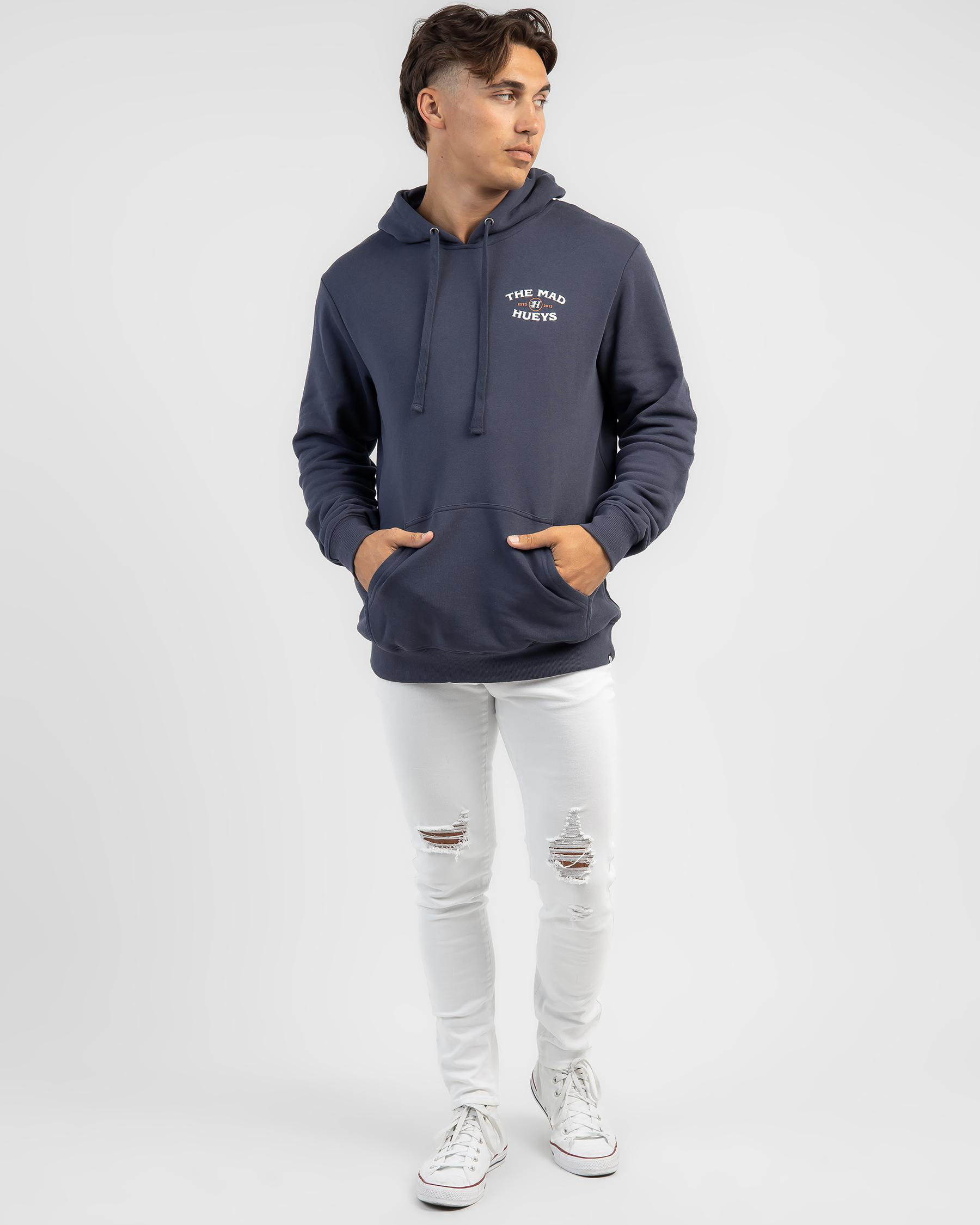 Shop The Mad Hueys Drinking and Sinking Hoodie In Petrol Blue - Fast ...