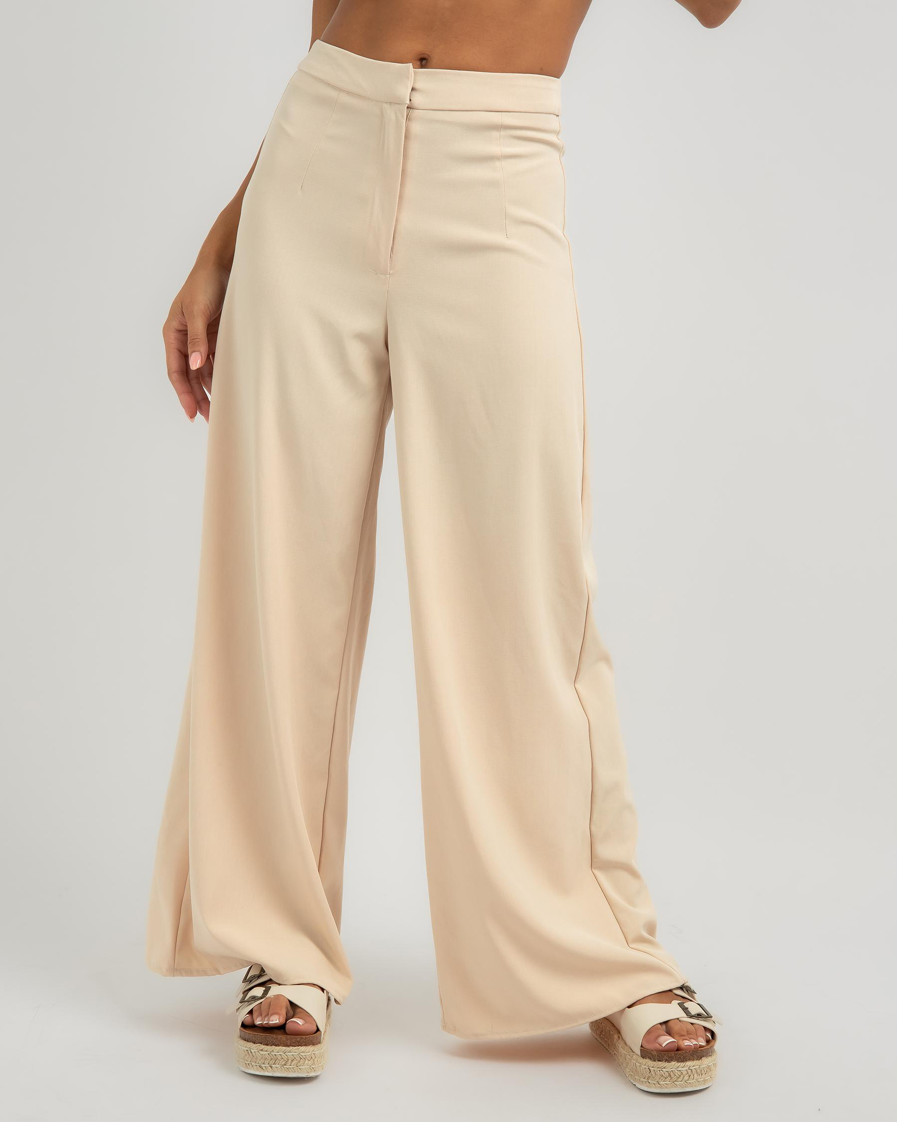 Wits The Label Paloma Pants In Beige - Fast Shipping & Easy Returns ...