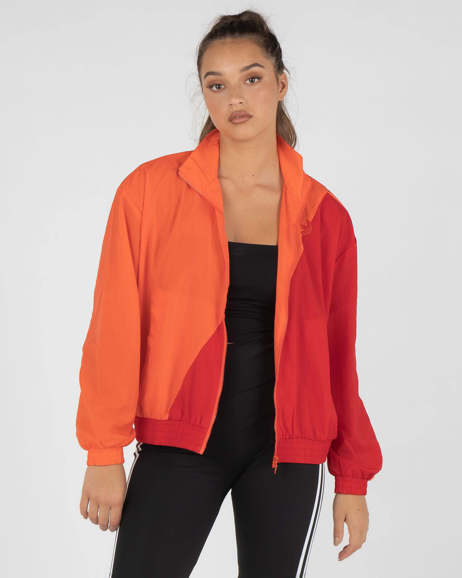 Shop adidas Splice Track Jacket In Sesore/scarlet - Fast Shipping ...