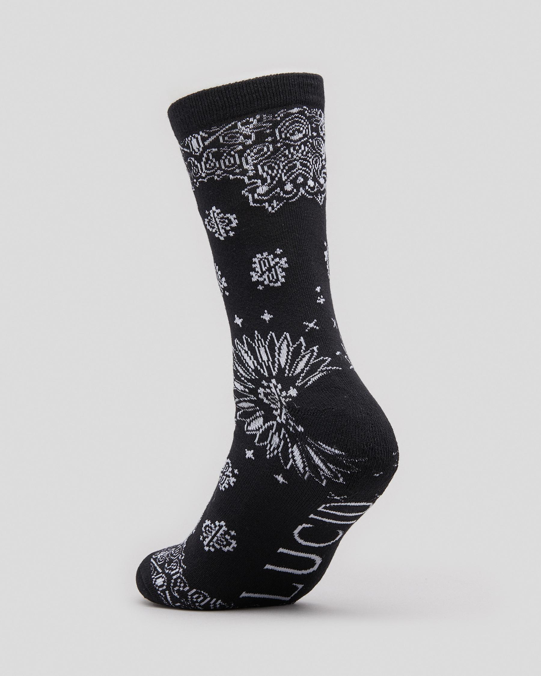 Shop Lucid Paisley Socks In Black - Fast Shipping & Easy Returns - City ...