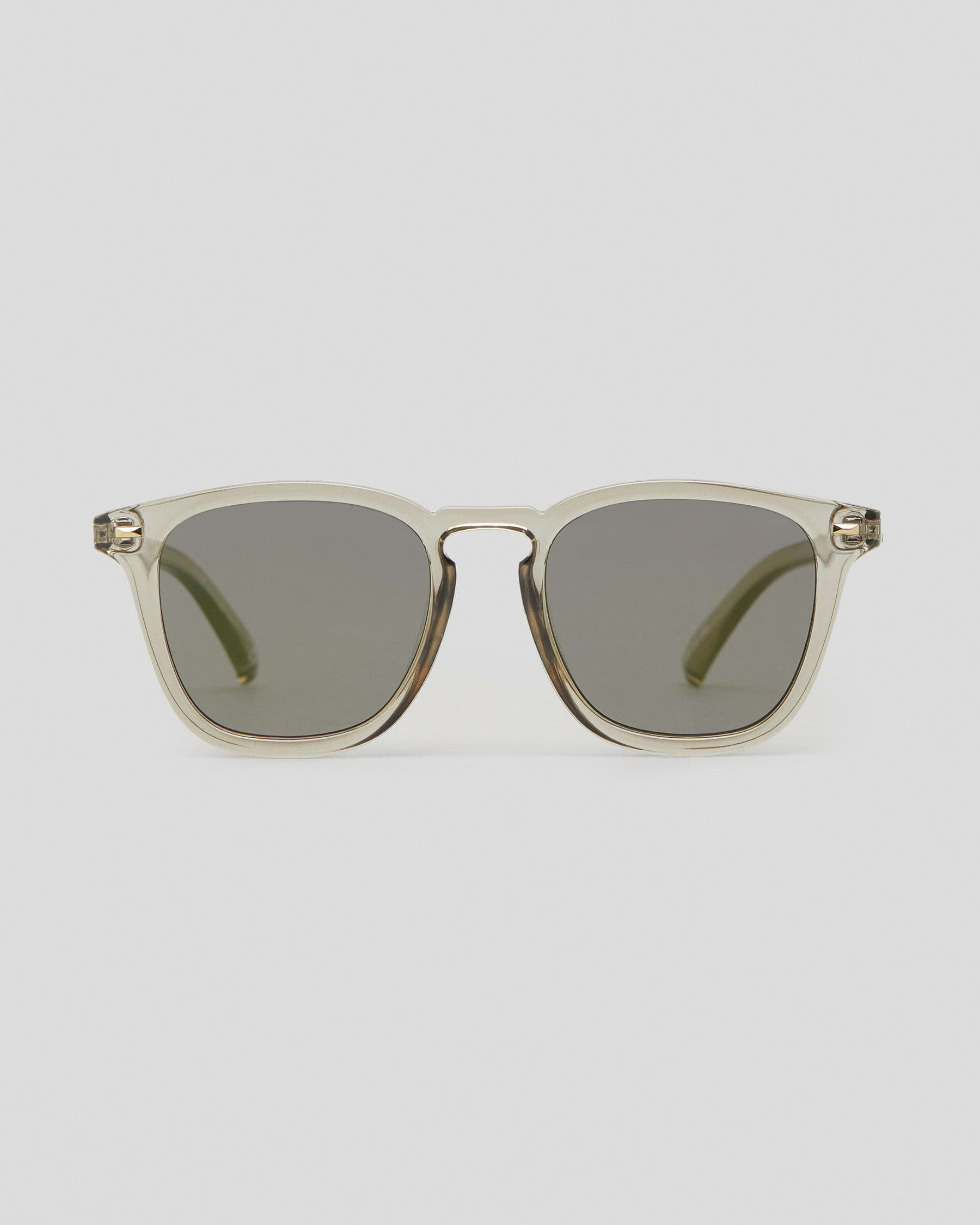 Le Specs No Biggie Sunglasses In Eucalyptus/khaki Mirror - Fast ...