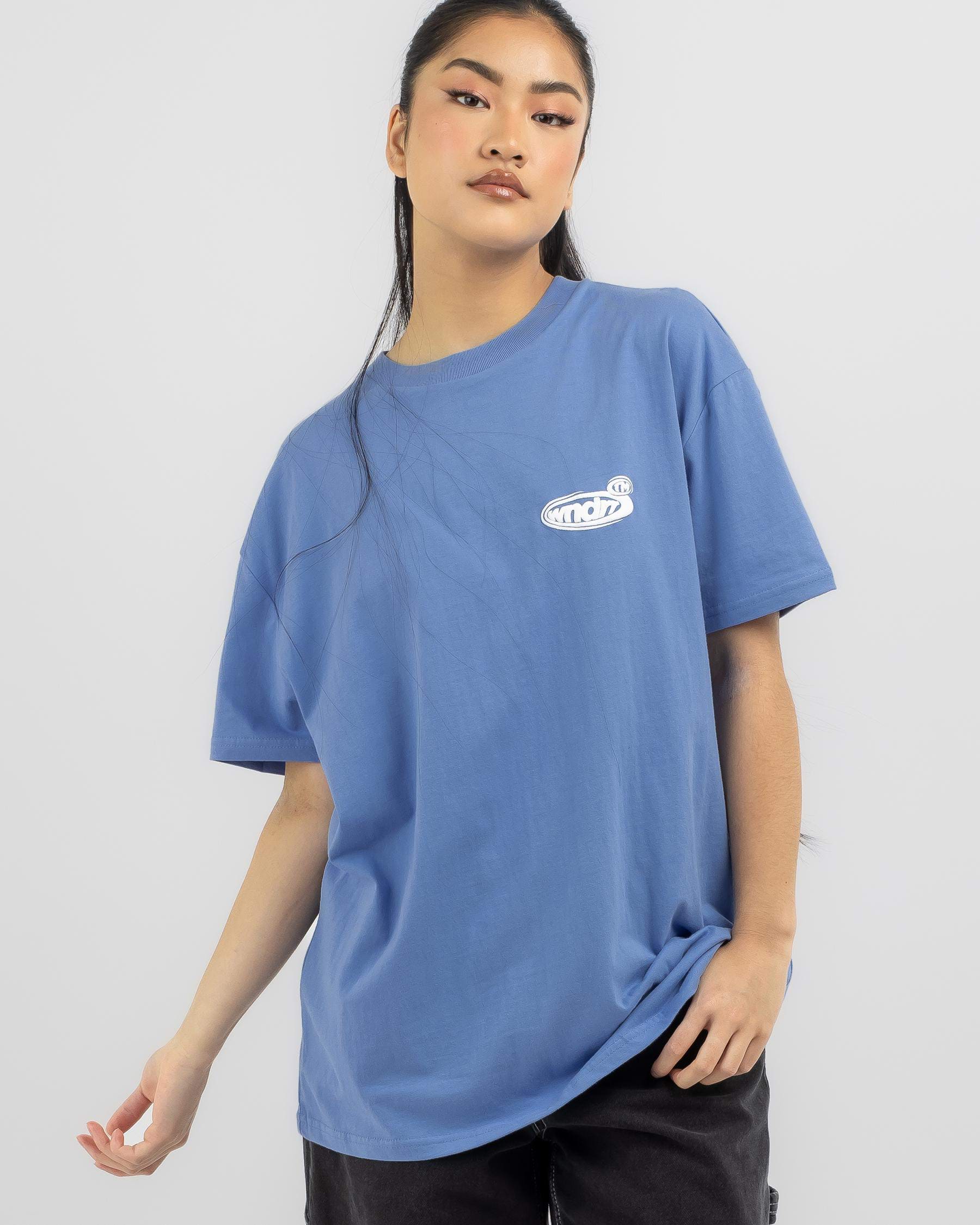 Shop Wndrr Reflex Box Fit T-Shirt In Air Blue - Fast Shipping & Easy ...