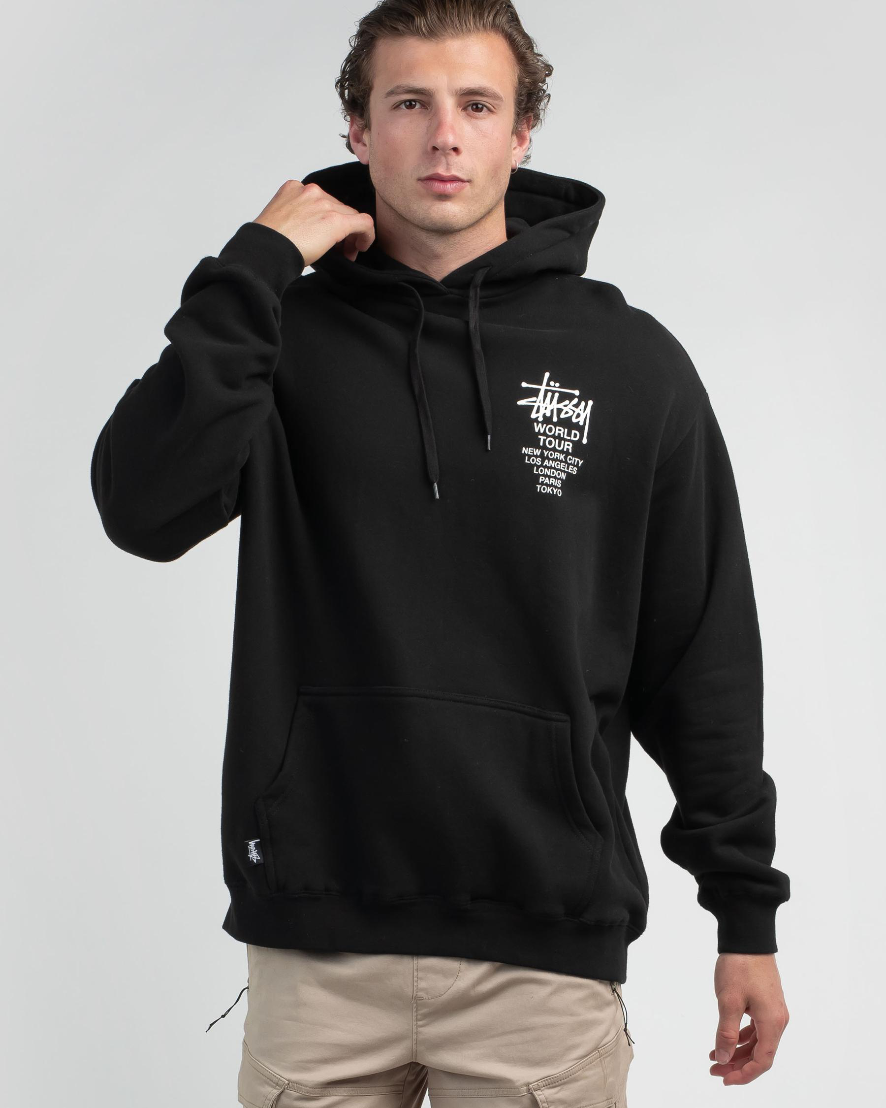 Stussy World Tour Hoodie In Black - Fast Shipping & Easy Returns - City ...