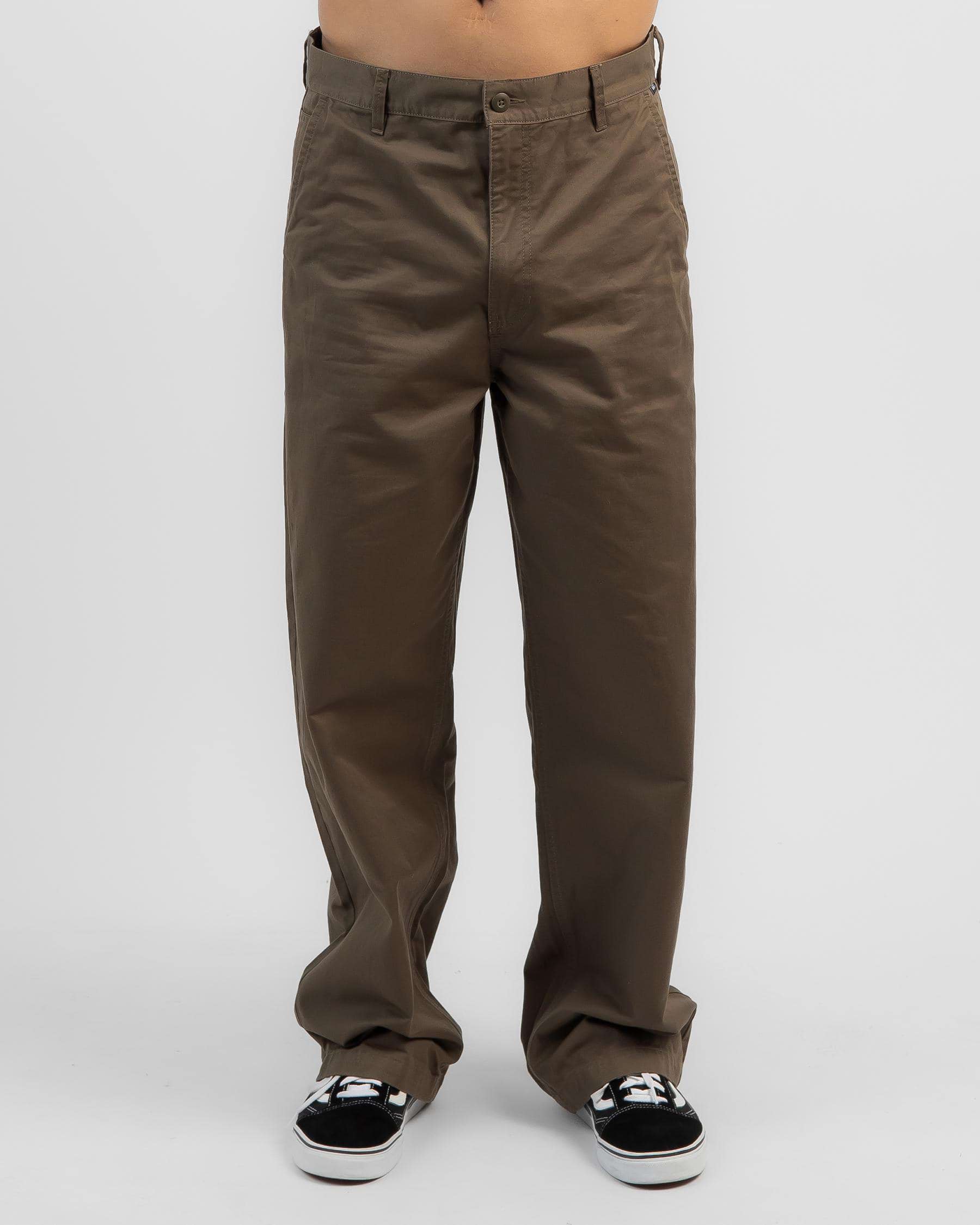 Shop Vans Authentic Chino Baggy Pants In Canteen - Fast Shipping & Easy ...