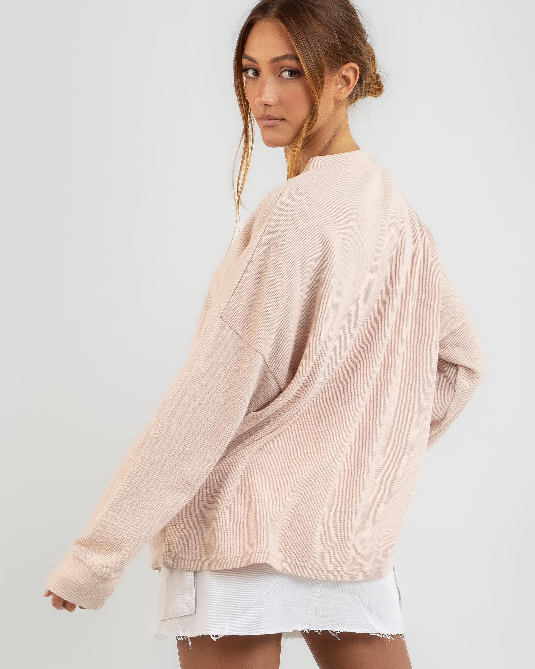 Roxy Soho Sweatshirt In Peach Whip - Fast Shipping & Easy Returns ...