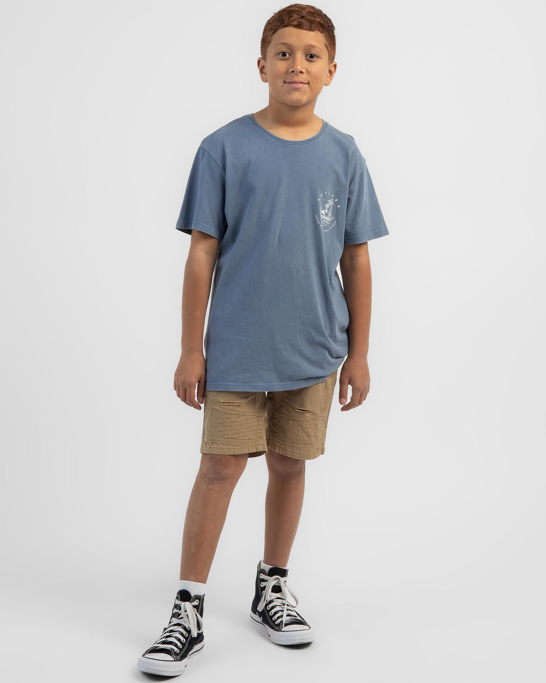 Shop Skylark Boys' Cove T-Shirt In Lt Blue Acid - Fast Shipping & Easy ...