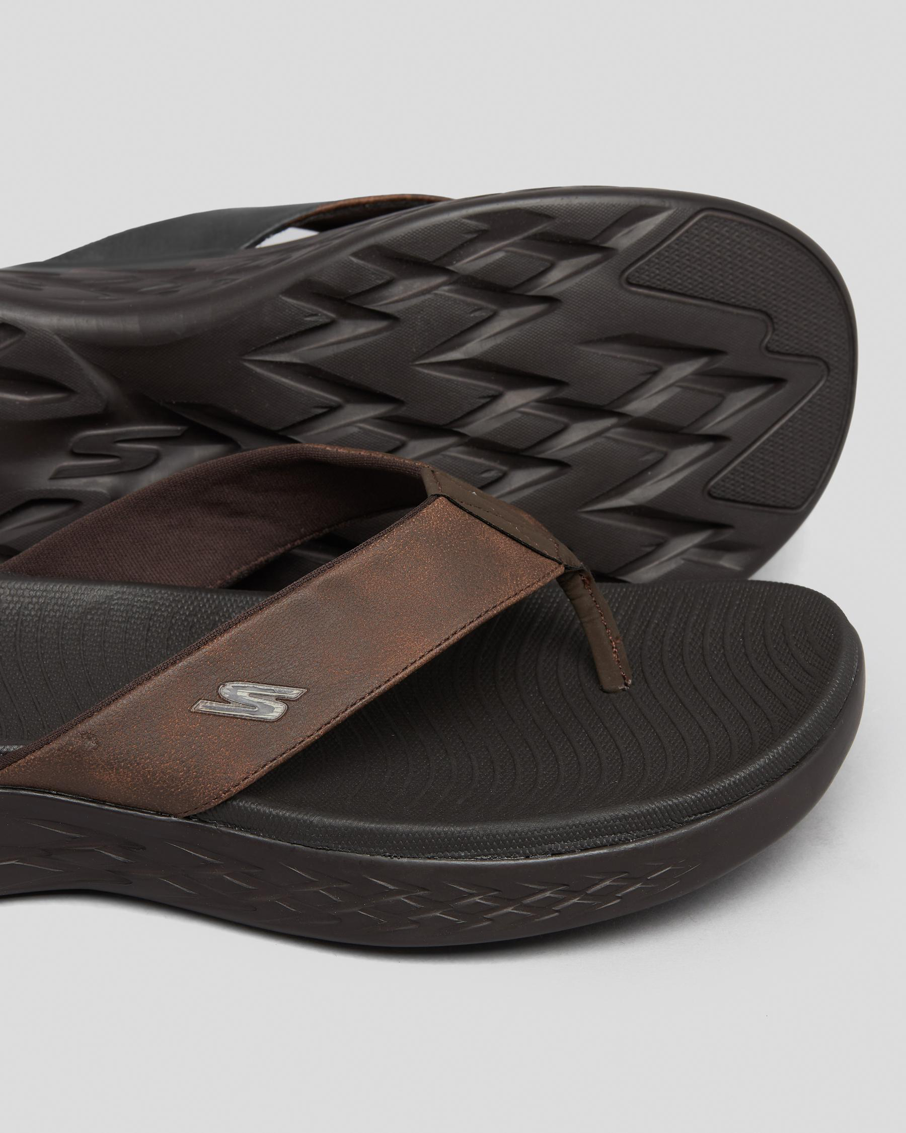 Shop Skechers On-The-Go 600 Sandals In Chocolate - Fast Shipping & Easy ...