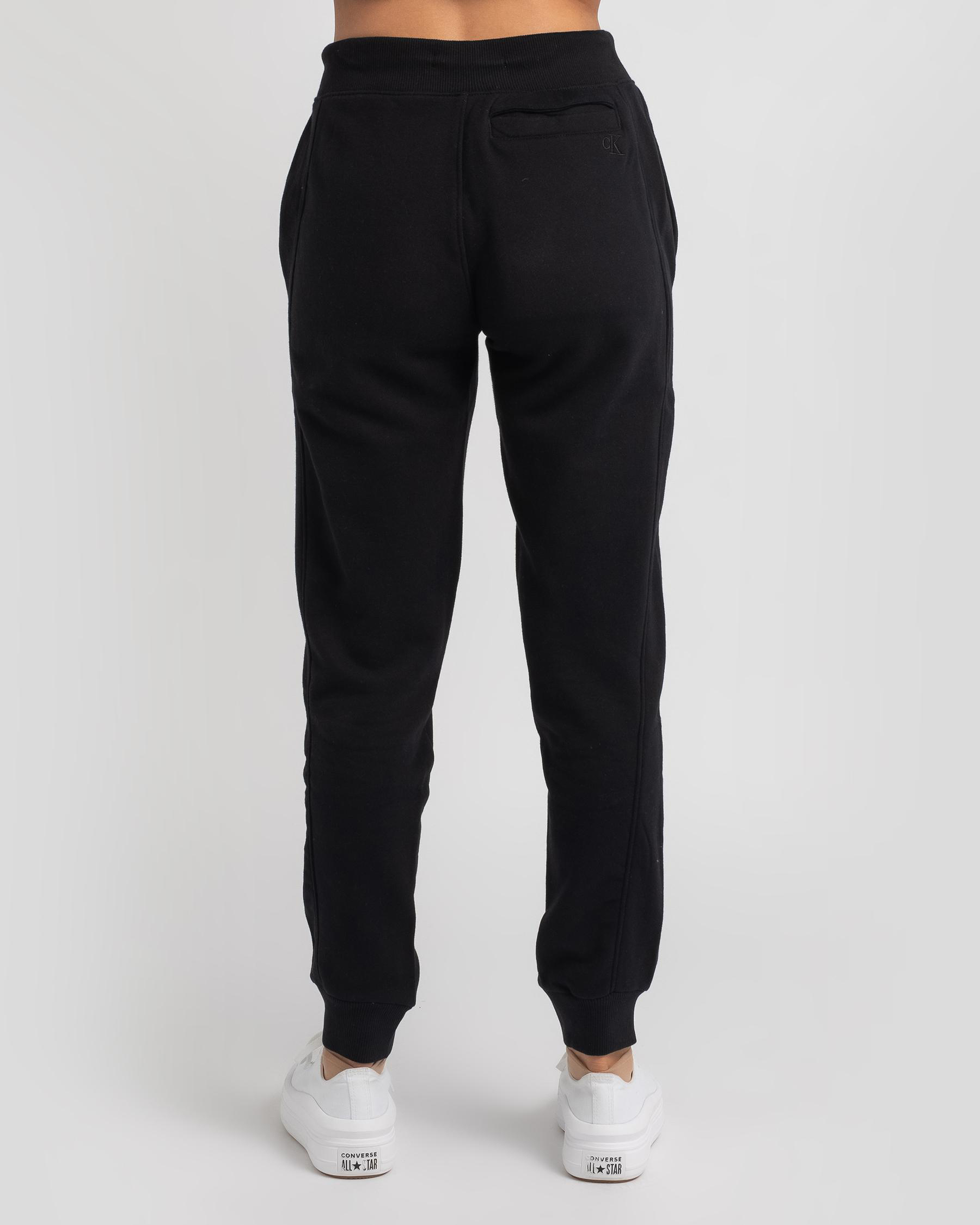 Shop Calvin Klein Micro Branding Track Pants In Ck Black - Fast ...