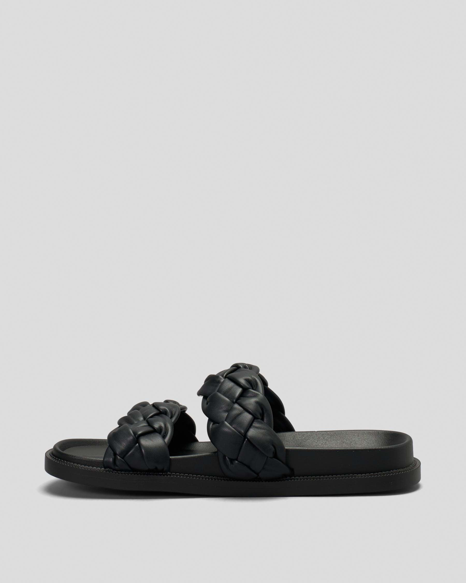 Shop Ava And Ever Eve Slide Sandals In Black - Fast Shipping & Easy ...