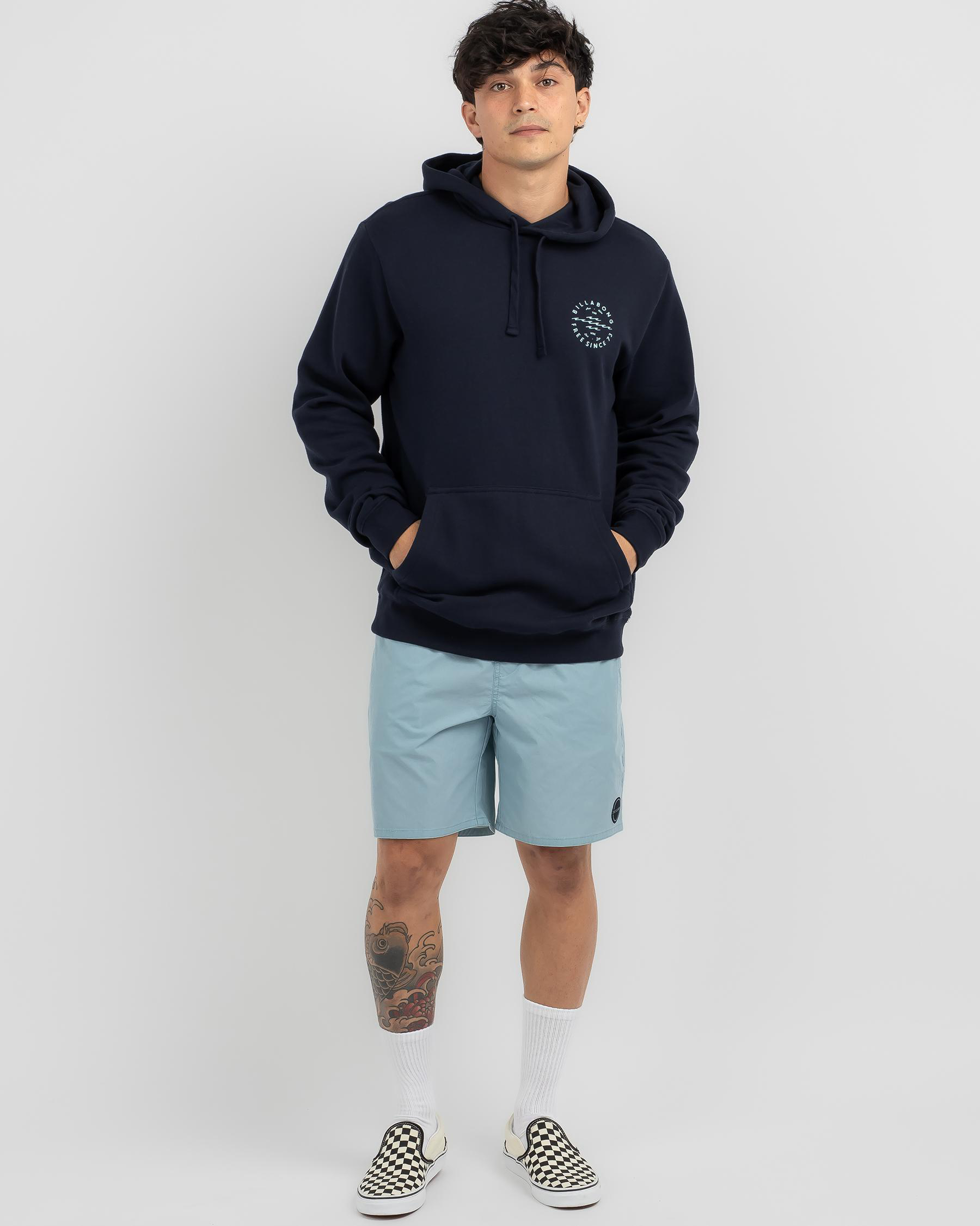 Shop Billabong Big Wave Daz Hoodie In Navy - Fast Shipping & Easy ...