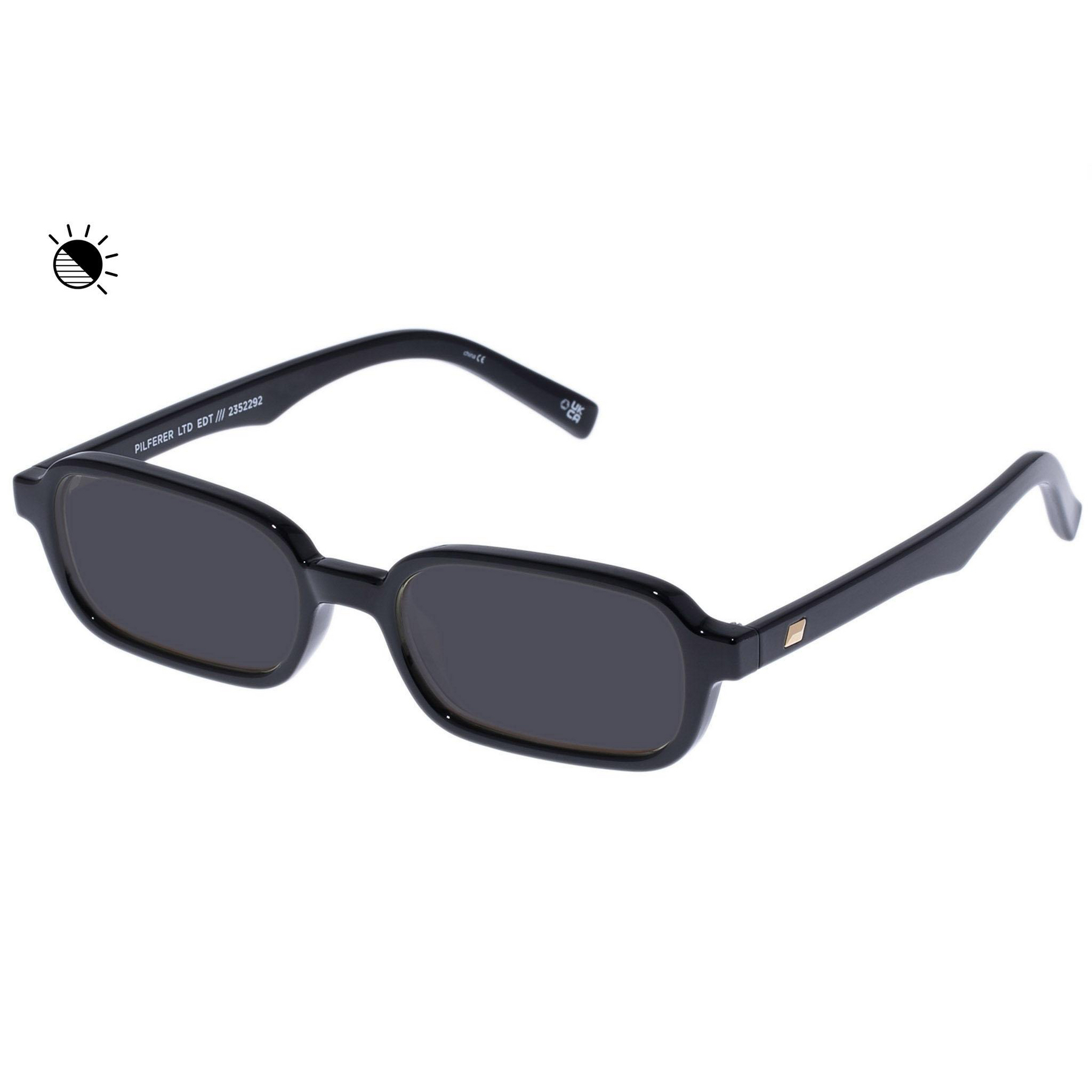 Le Specs Pilferer Sunglasses In Black Yellow Photochromic Free