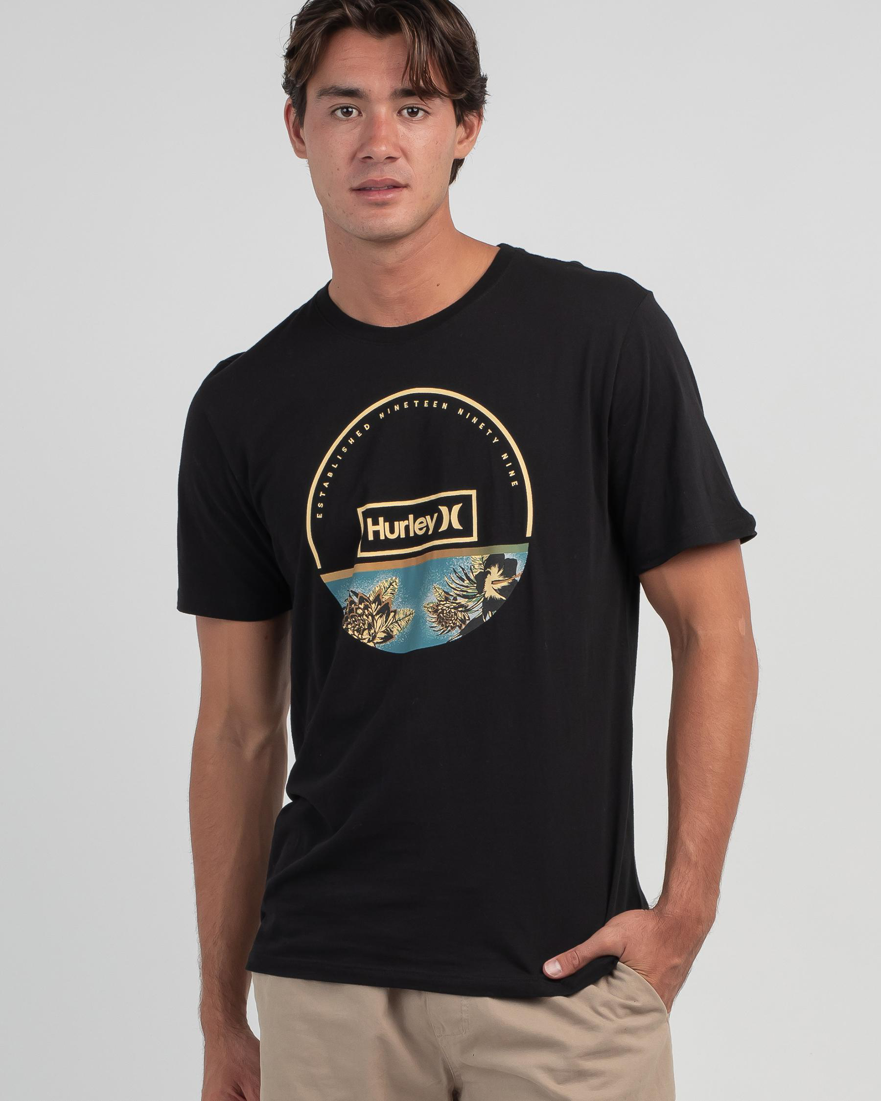 Shop Hurley Filler T-Shirt In Black - Fast Shipping & Easy Returns ...