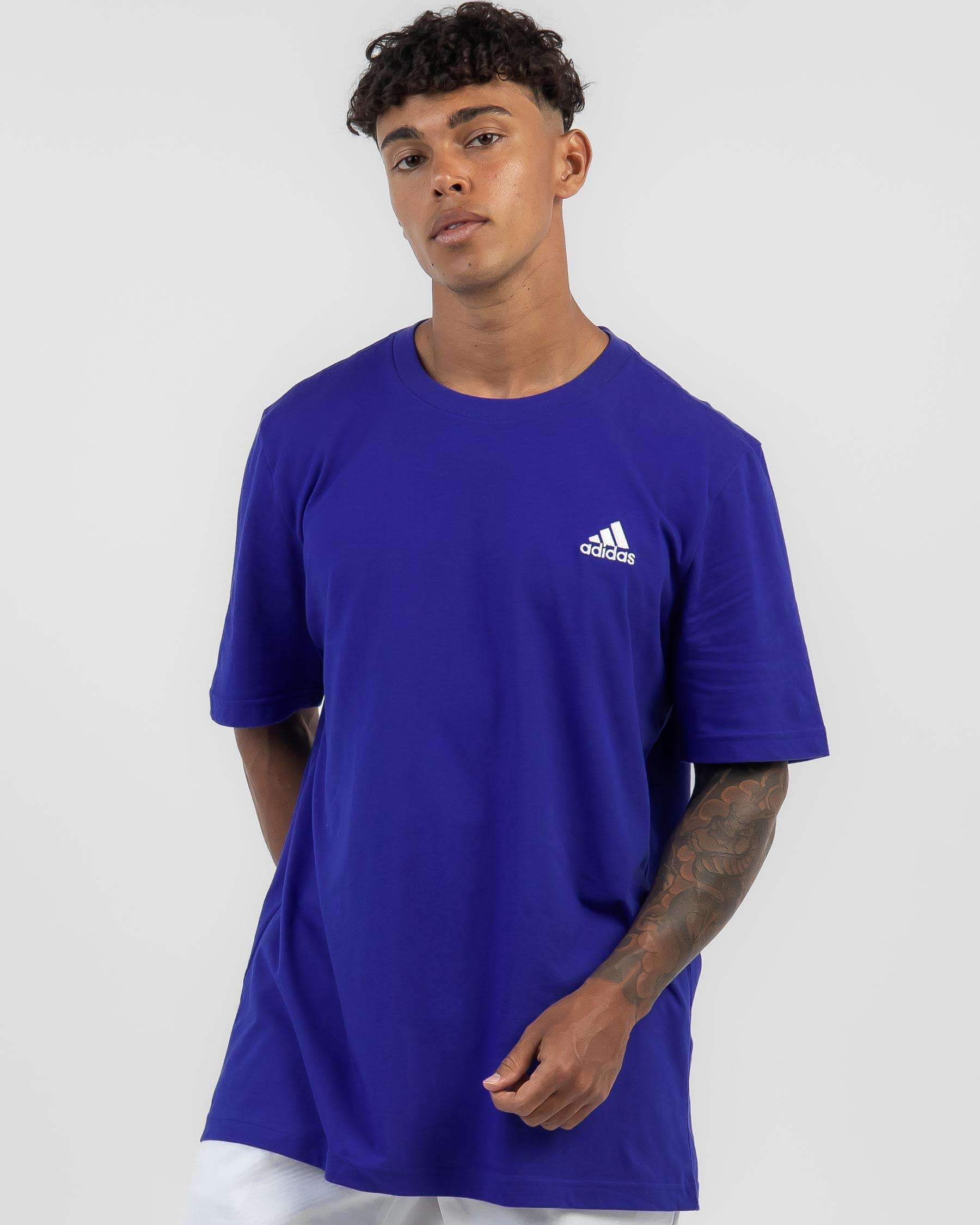 Returns Shipping FREE* City Logo - Blue Beach Semi - United Adidas Lucid T-Shirt States Easy In & Small