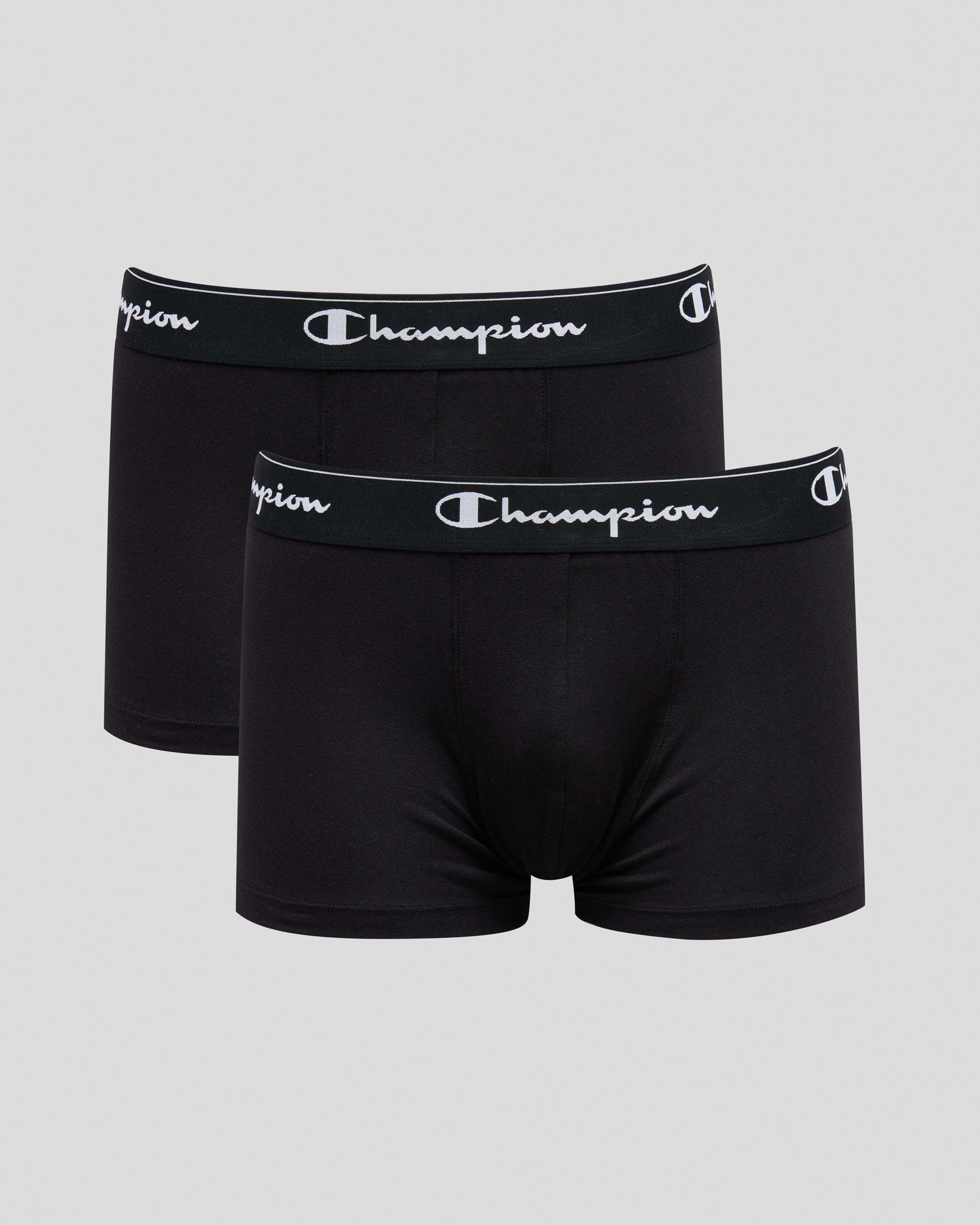 Shop Champion Athletic Trunk 2 Pack In Black - Fast Shipping & Easy ...