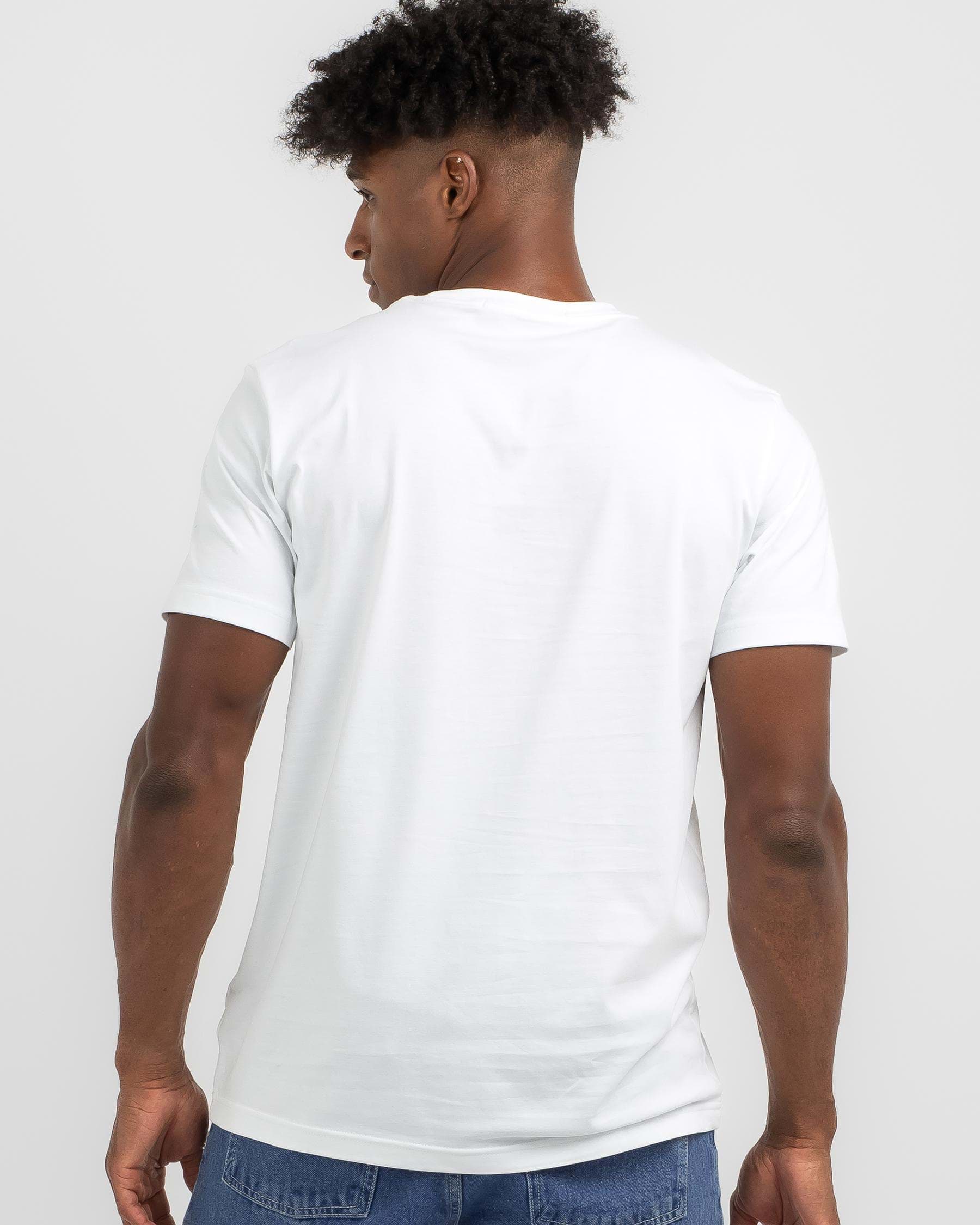 Shop Calvin Klein Glitched CK Logo T-Shirt In Bright White - Fast ...