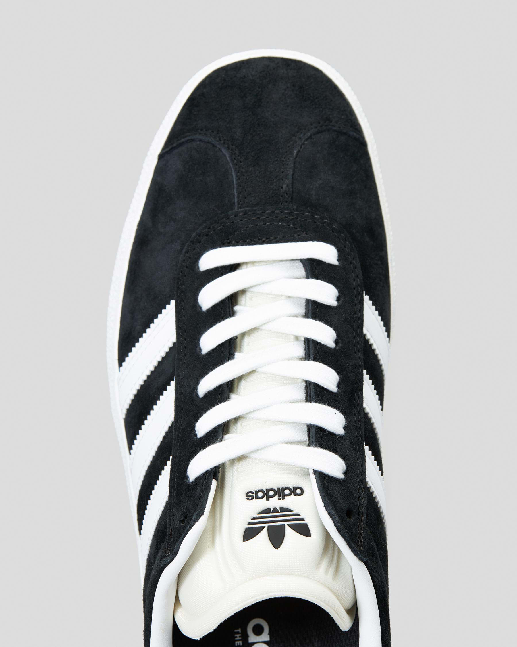 Shop adidas Gazelle Adv Shoes In Core Black/ftwr White/gold Met - Fast ...
