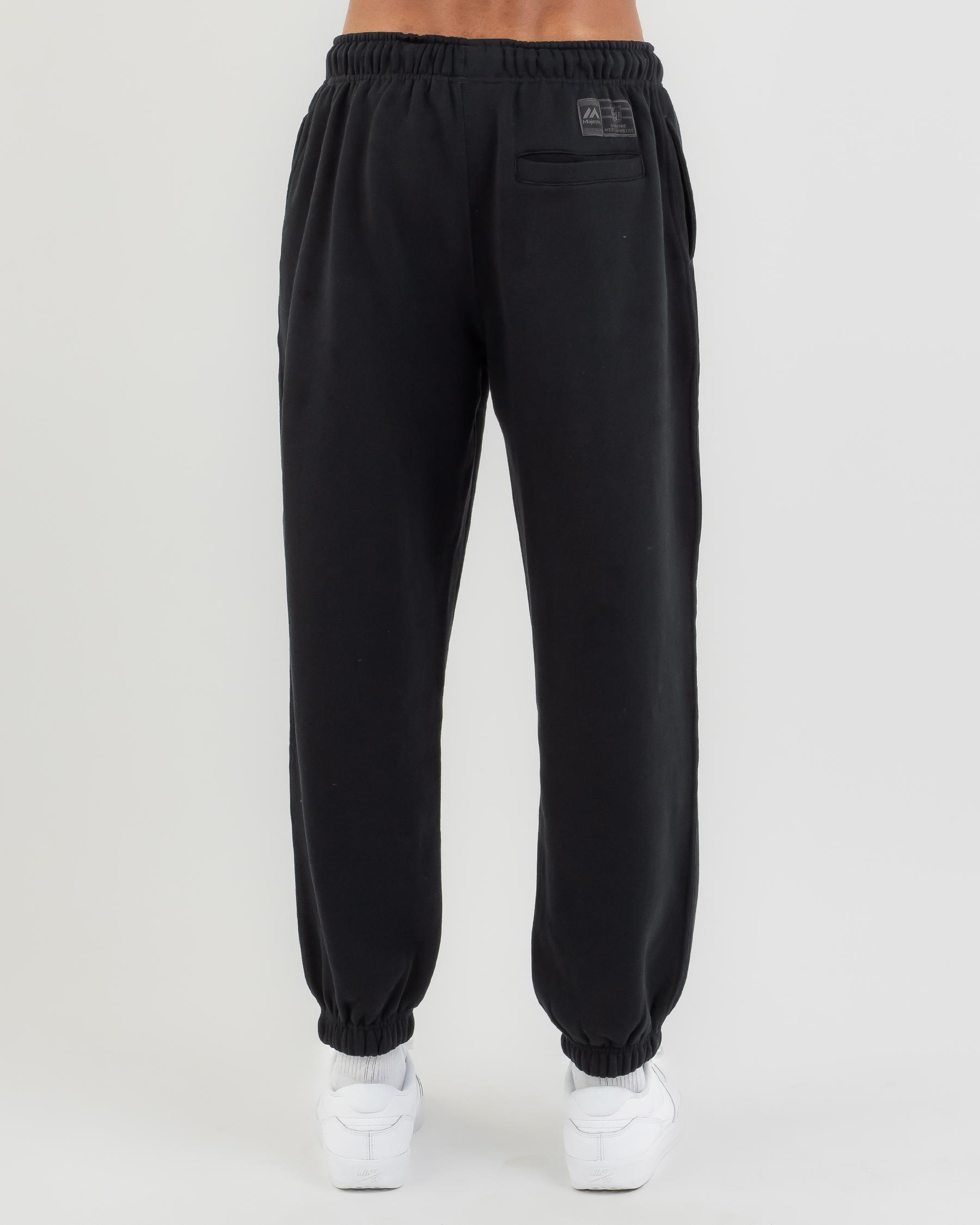 Shop Majestic Las Vegas Raiders Track Pants In Faded Black - Fast ...