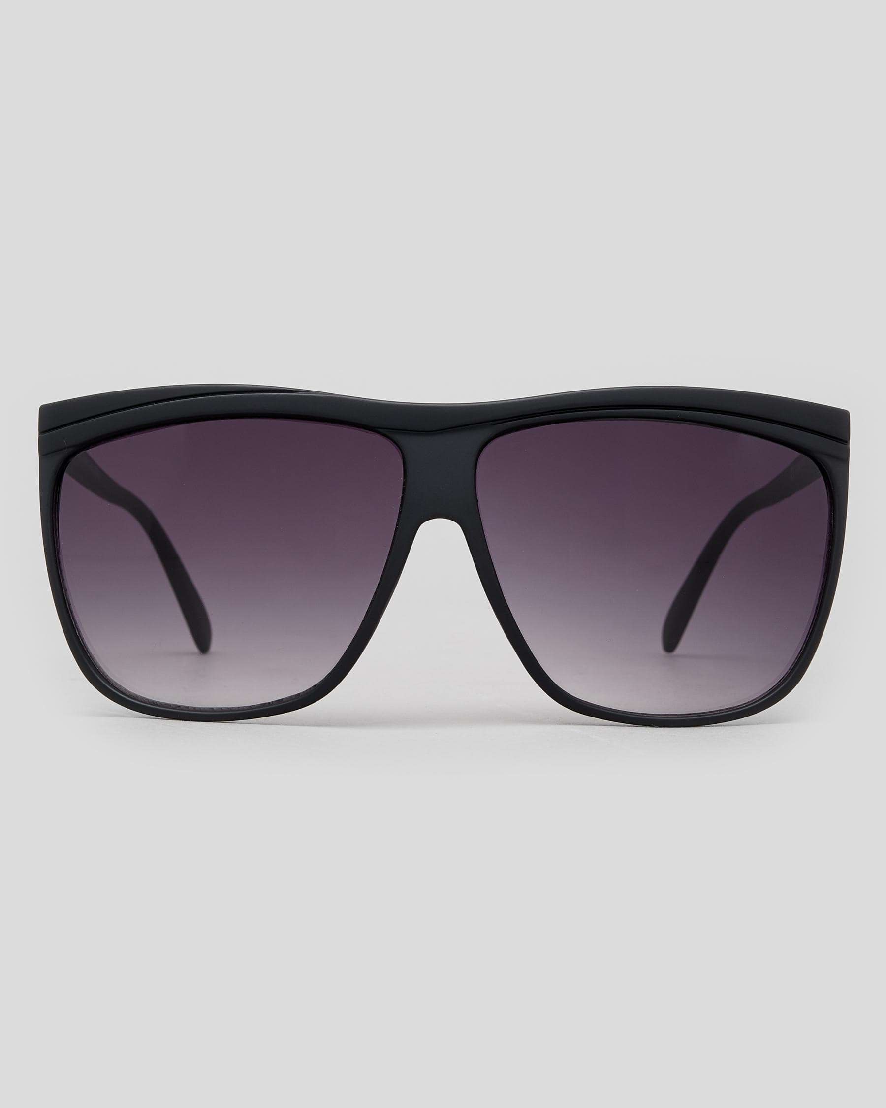 Shop Indie Eyewear Straight Edge Sunglasses In Matt Black Fast Shipping And Easy Returns City