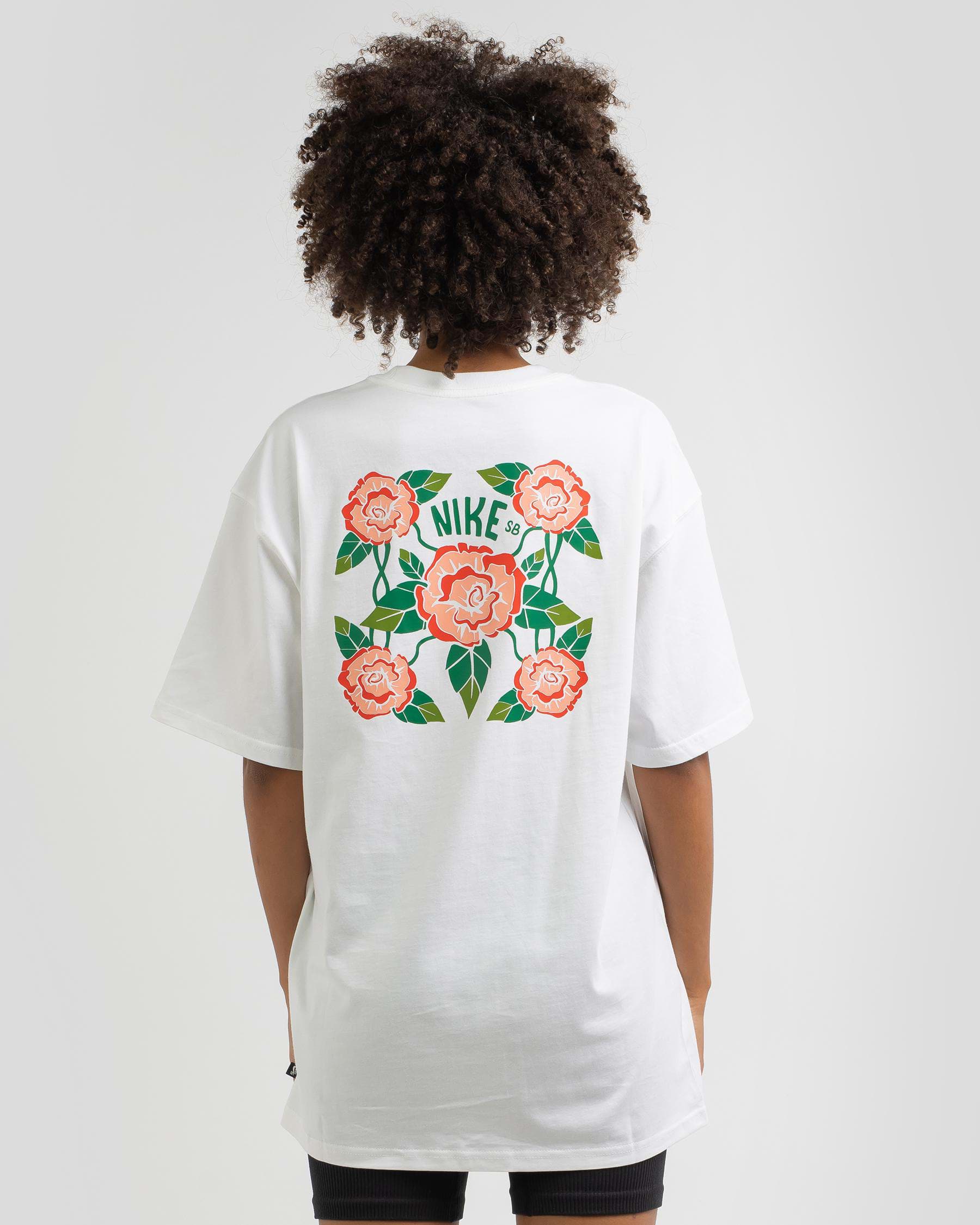 Nike SB Mosaic Roses T-Shirt In White - Fast Shipping & Easy Returns ...
