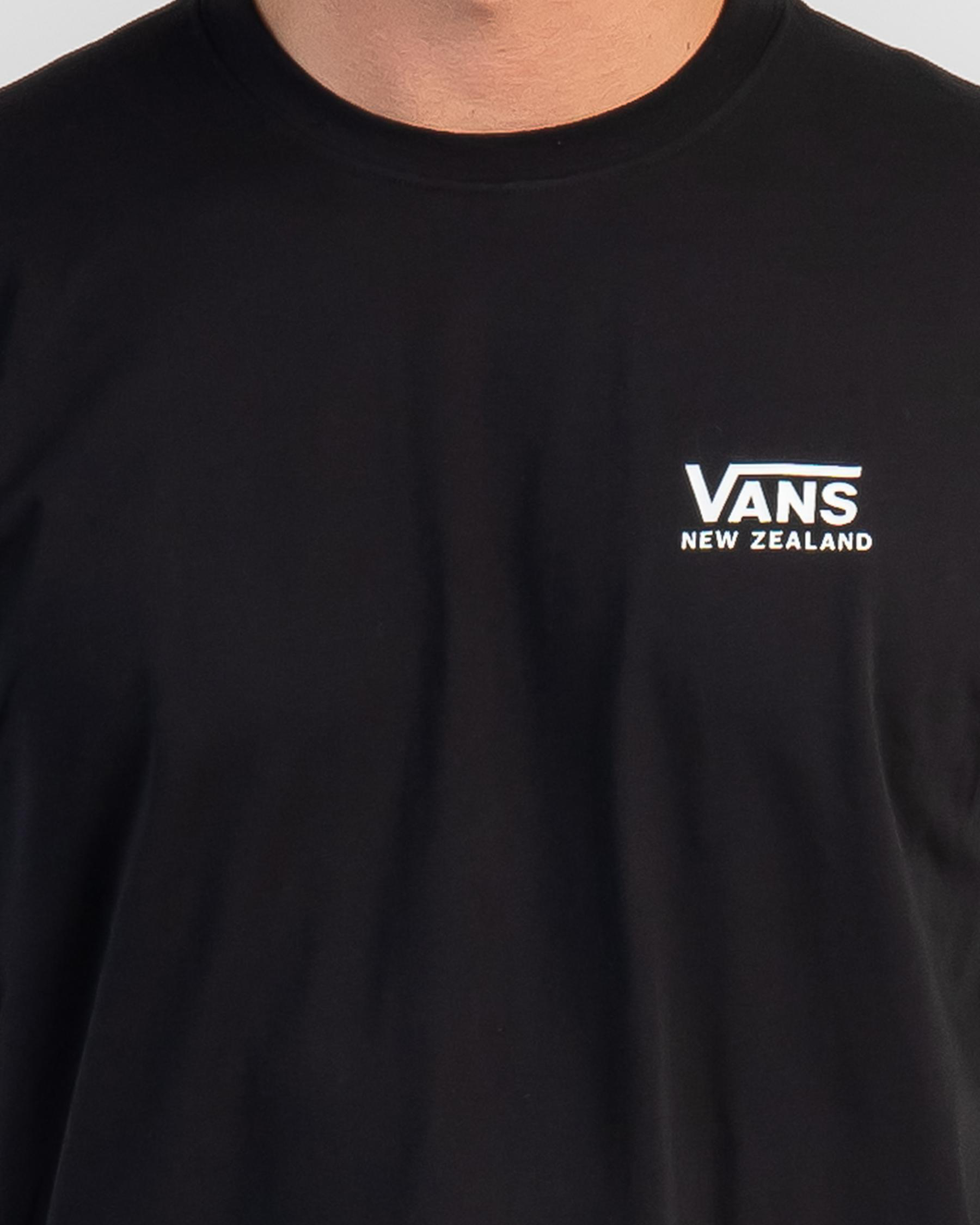 Shop Vans New Zealand T-Shirt In Black - Fast Shipping & Easy Returns ...