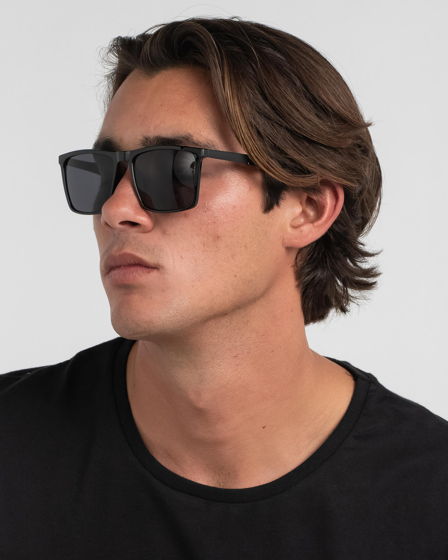 Lucid Fasten Sunglasses In Shiny Black - Fast Shipping & Easy Returns ...