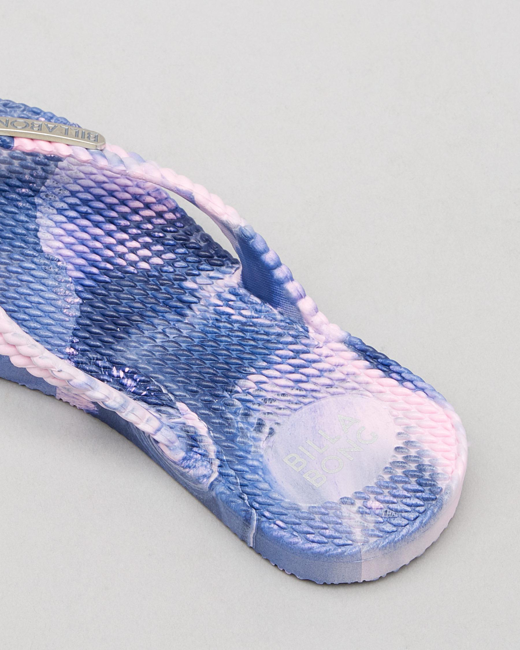 Billabong Girls Kicks Marble Thongs In Indigo Free Shipping And Easy Returns City Beach 