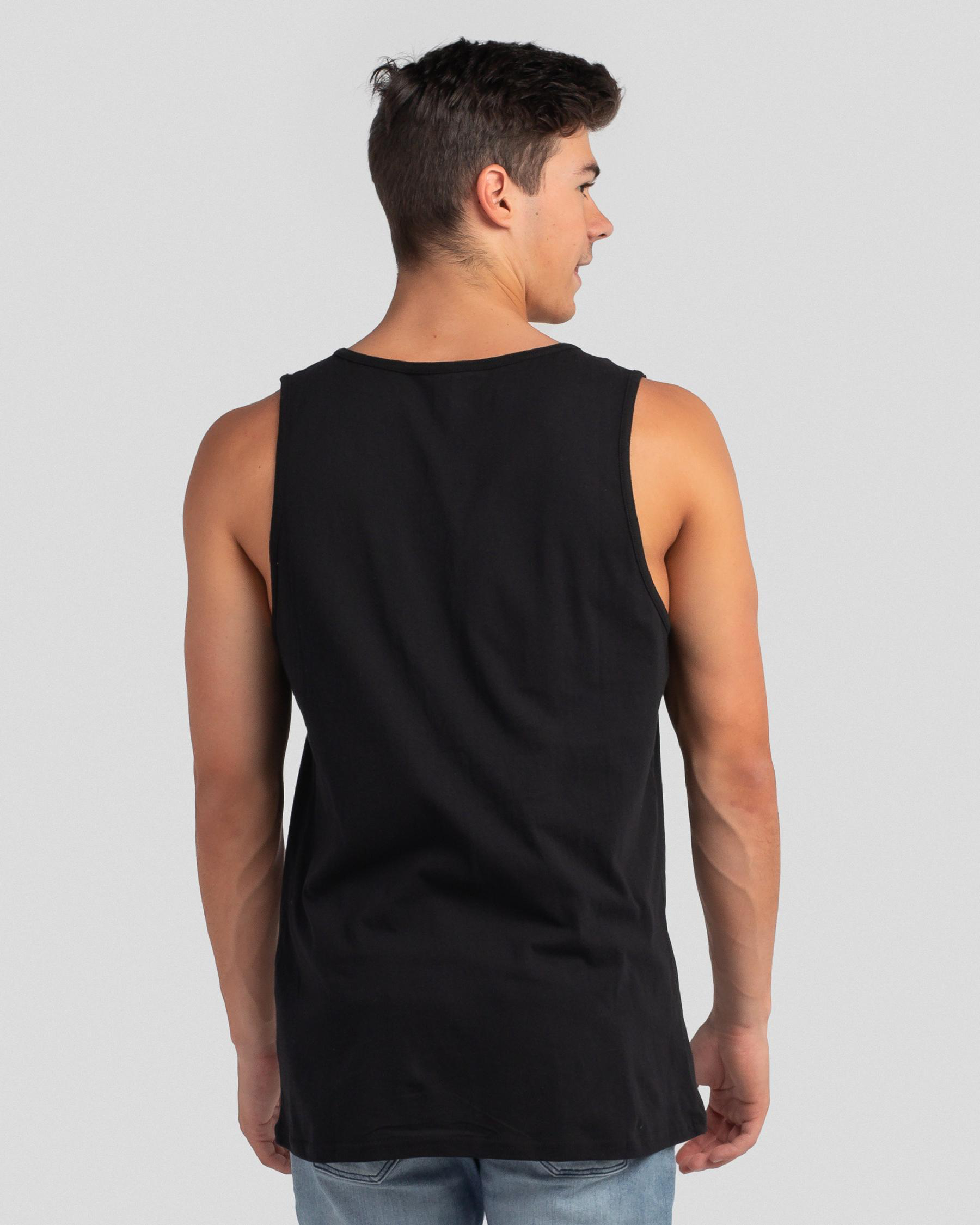 Shop Hurley Wash One and Only Solid Tank In Black - Fast Shipping ...