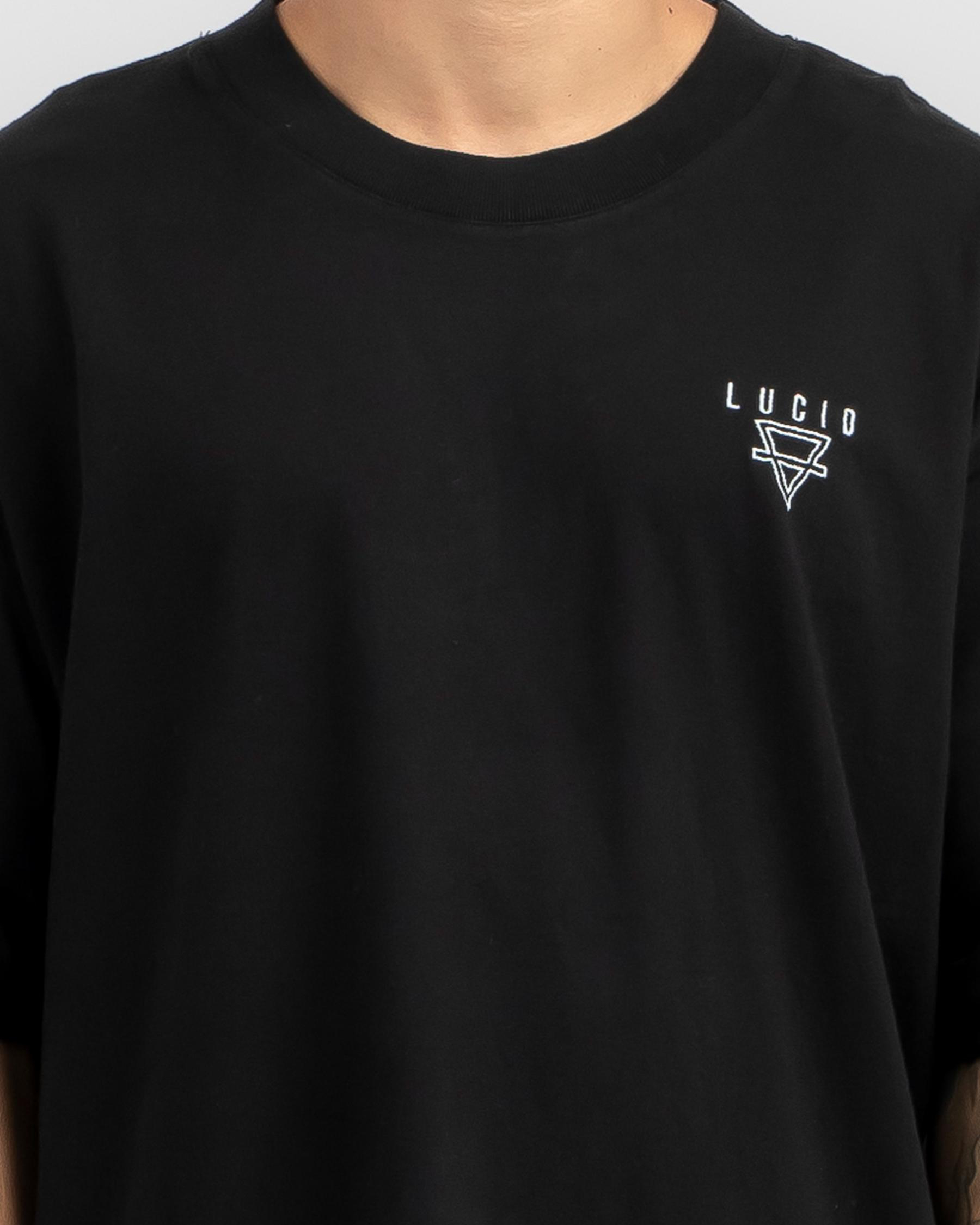 Shop Lucid Framed Box Fit T-Shirt In Black - Fast Shipping & Easy ...