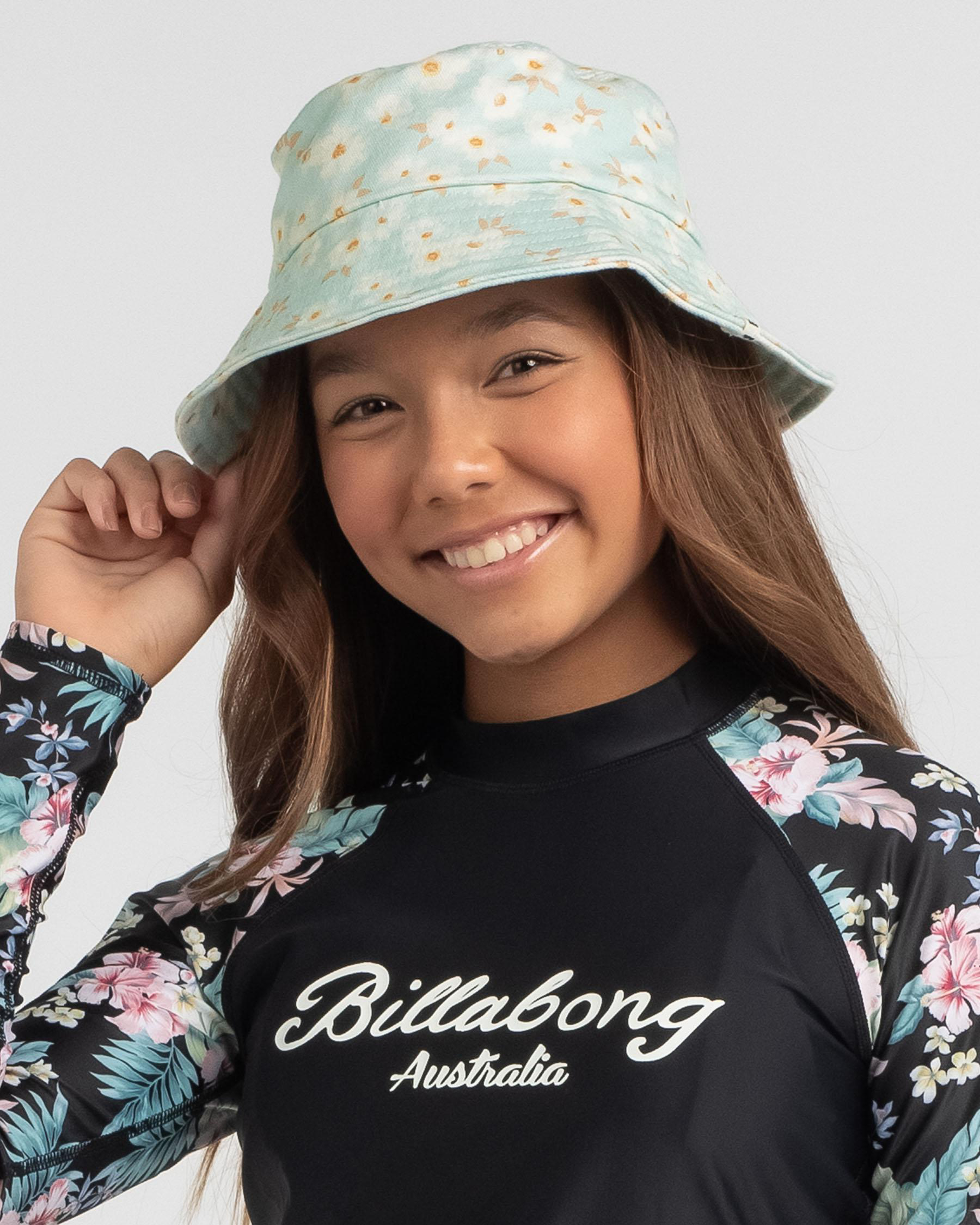 Shop Billabong Girls' Sunday Floral Bucket Hat In Blue - Fast Shipping ...