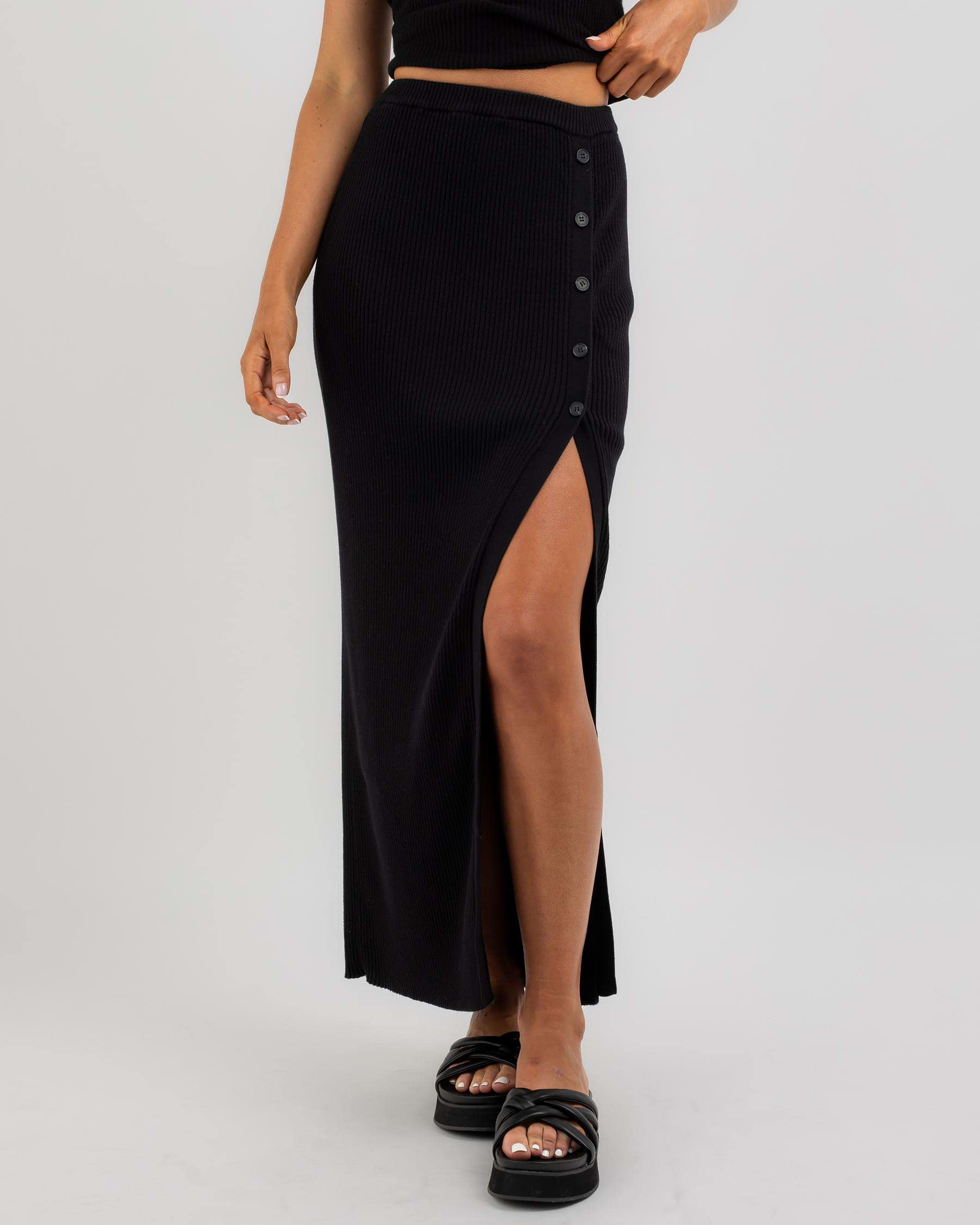 Shop Mooloola Sadie Maxi Skirt In Black - Fast Shipping & Easy Returns ...
