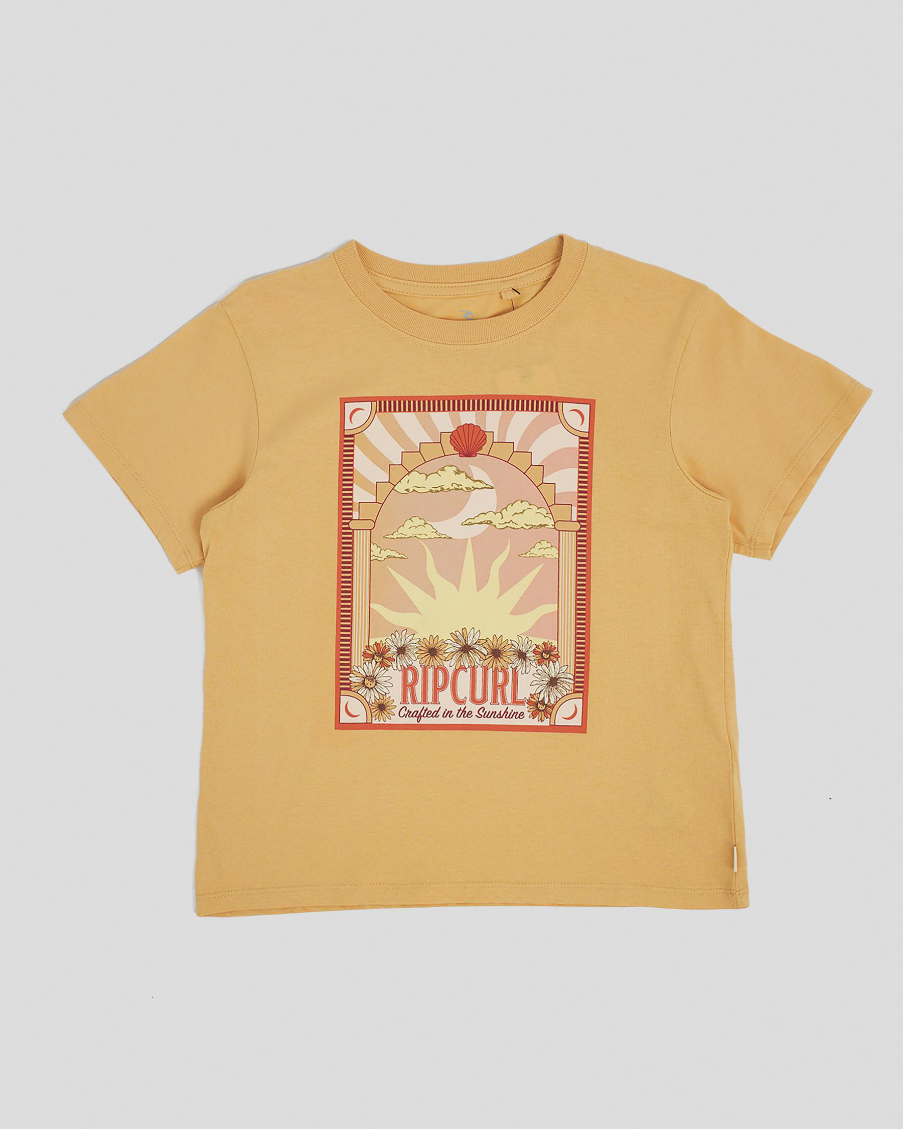 Shop Rip Curl Toddlers' Mystic T-Shirt In Light Yellow - Fast Shipping ...