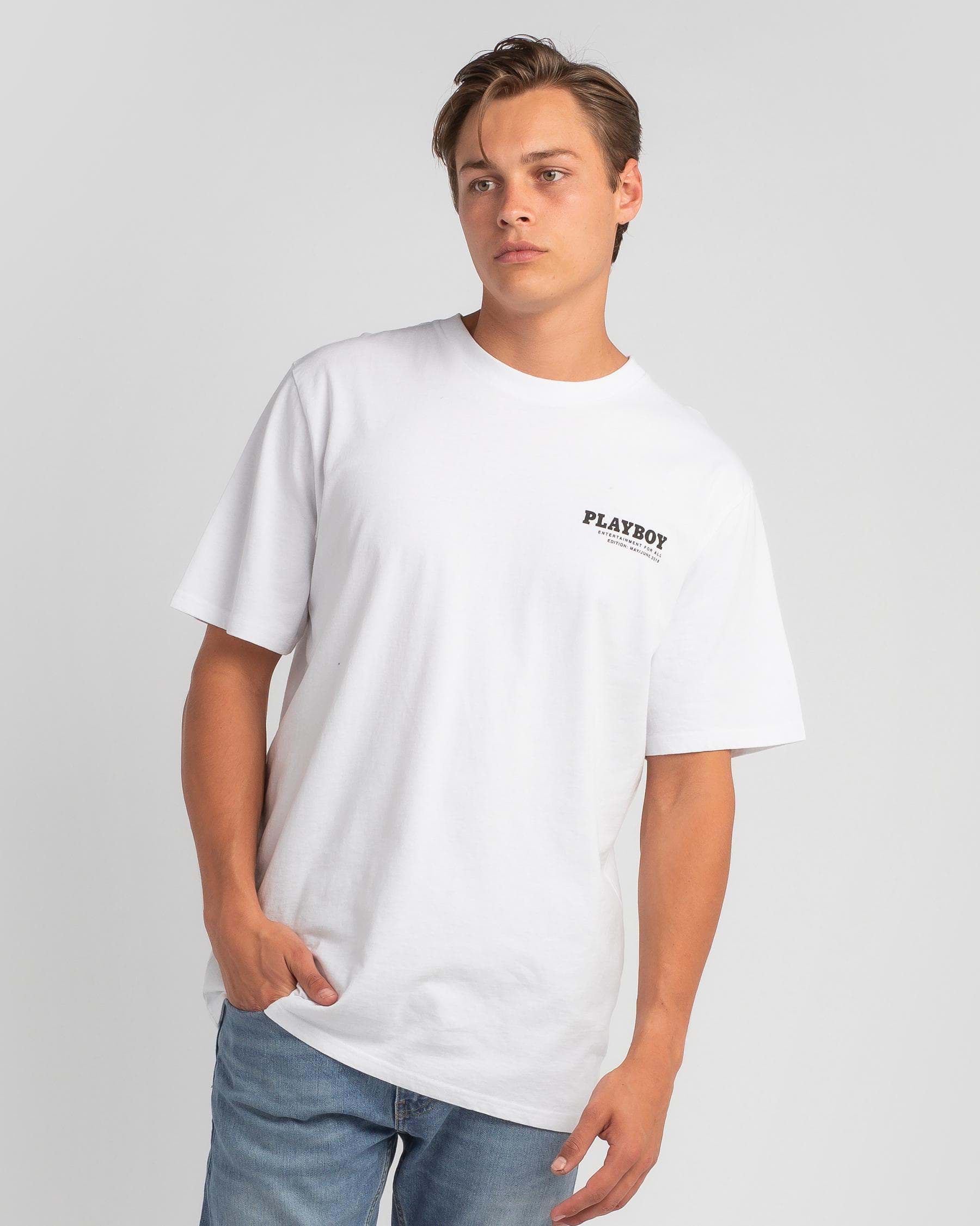 Shop Playboy June 2018 T-Shirt In White - Fast Shipping & Easy Returns ...