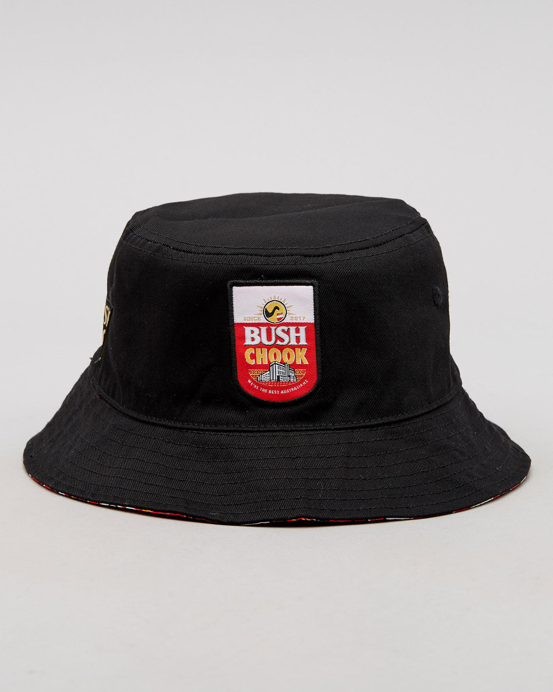 Shop Bush Chook Canned Bucket Hat In Black - Fast Shipping & Easy ...