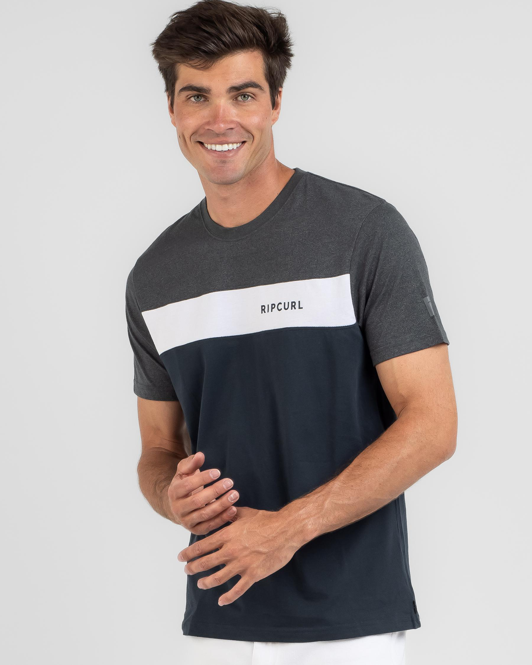 Shop Rip Curl Undertow Panel T-Shirt In Dark Navy - Fast Shipping ...