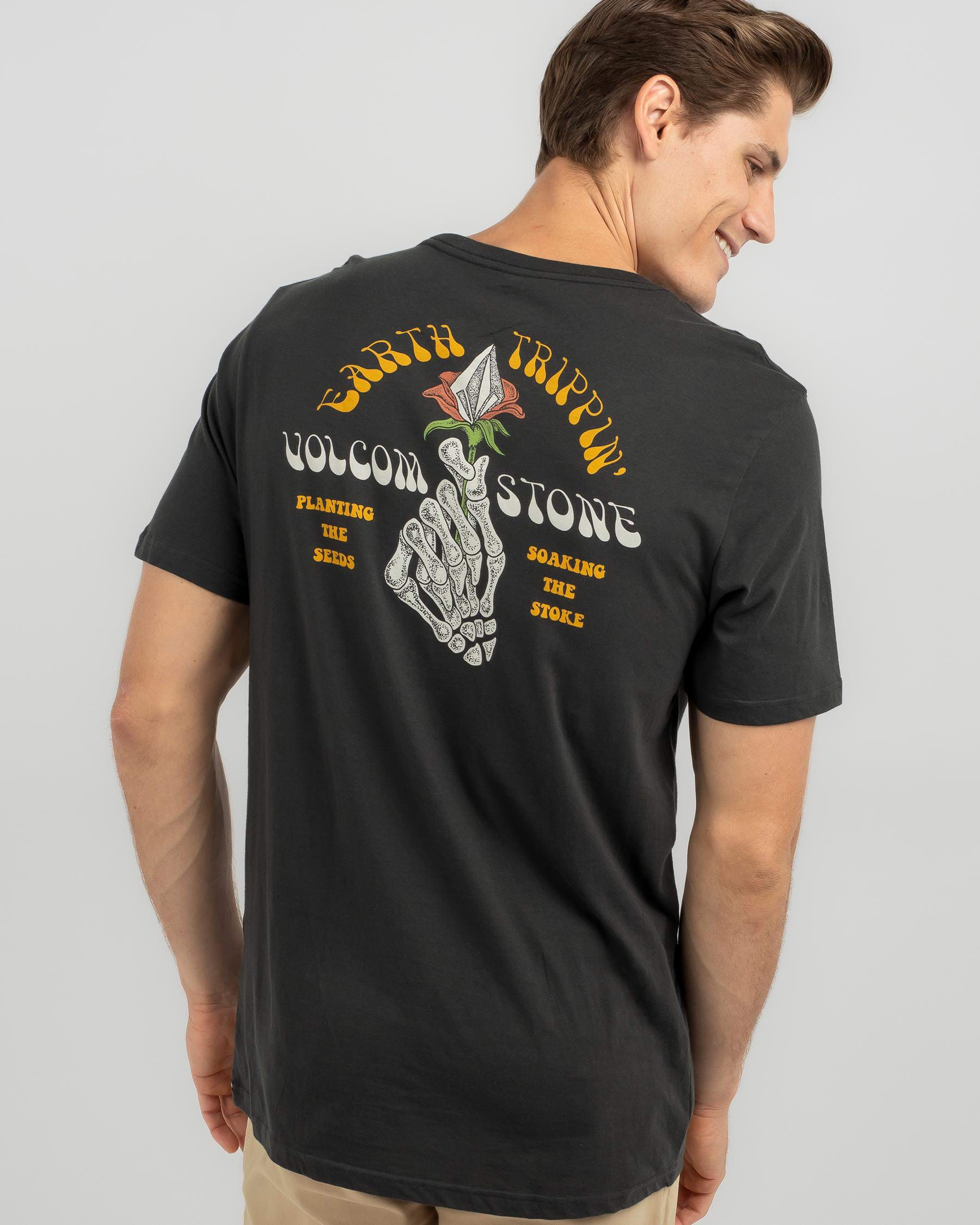 Shop Volcom Stone Stoker T-Shirt In Stealth - Fast Shipping & Easy ...